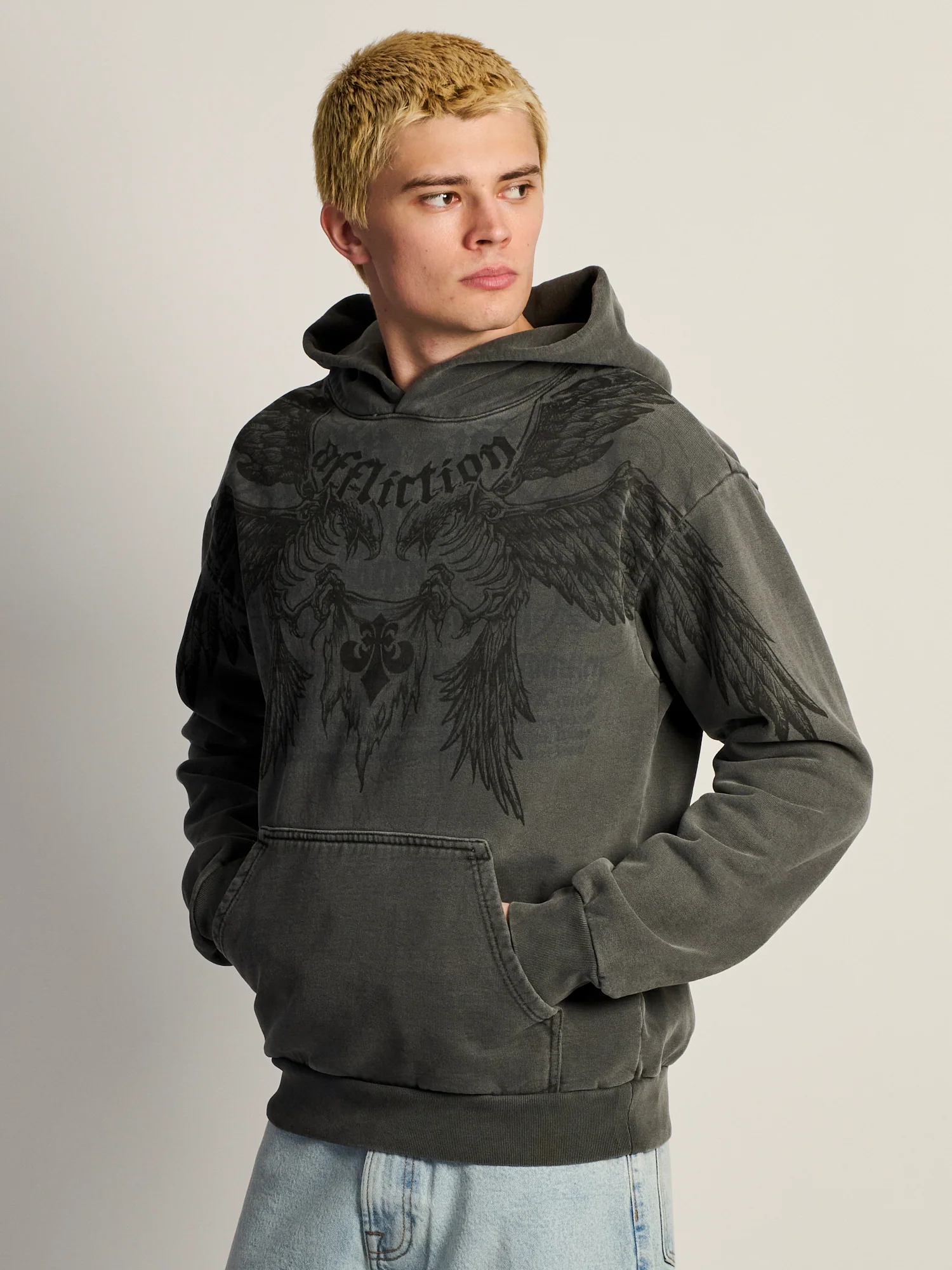 AFFLICTION BIRDS OF PREY PULLOVER HOODIE - Image 4