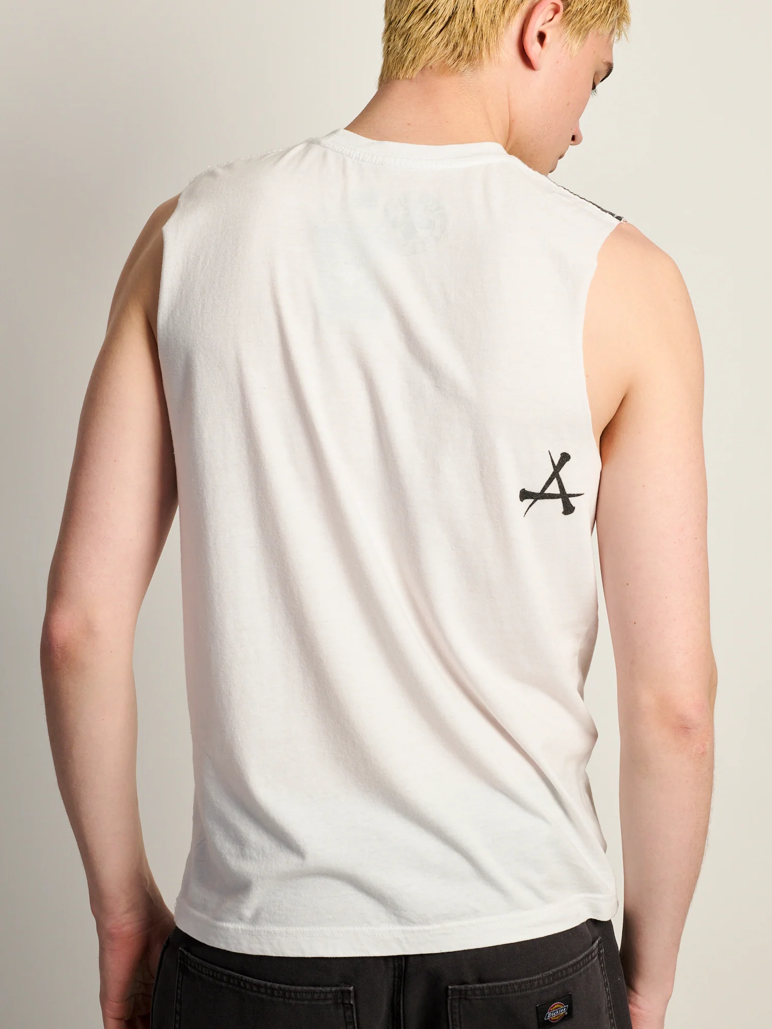 AFFLICTION DEATH EYES MUSCLE TANK -BLANC - Image 4