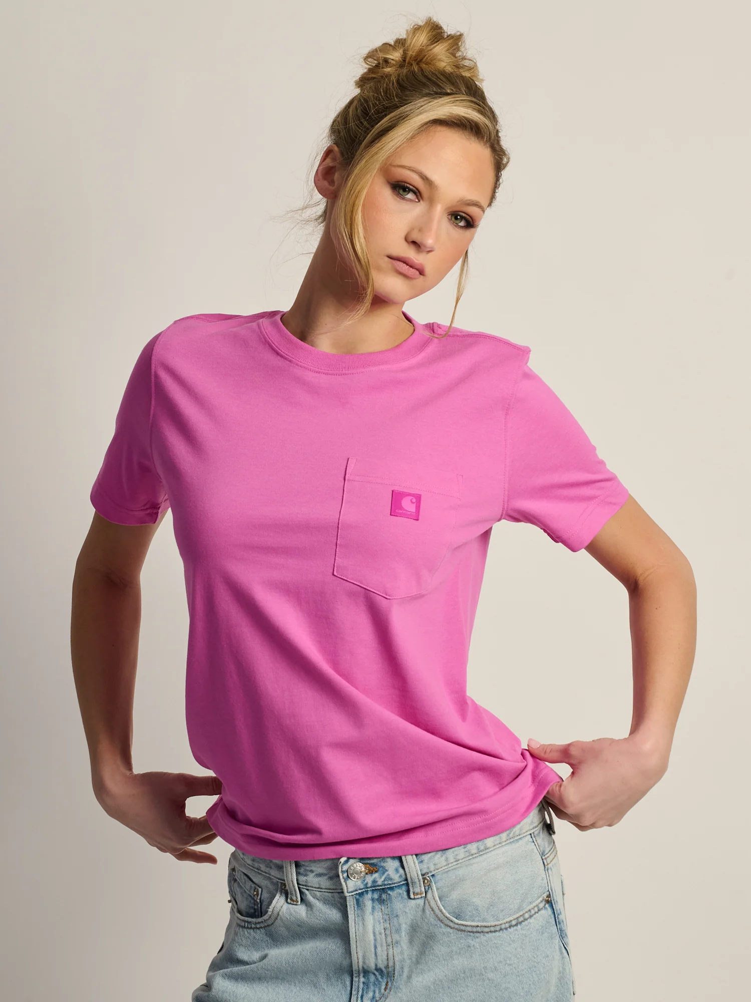 CARHARTT IRVINE RELAXED TEE - FUSCHIA - Image 2