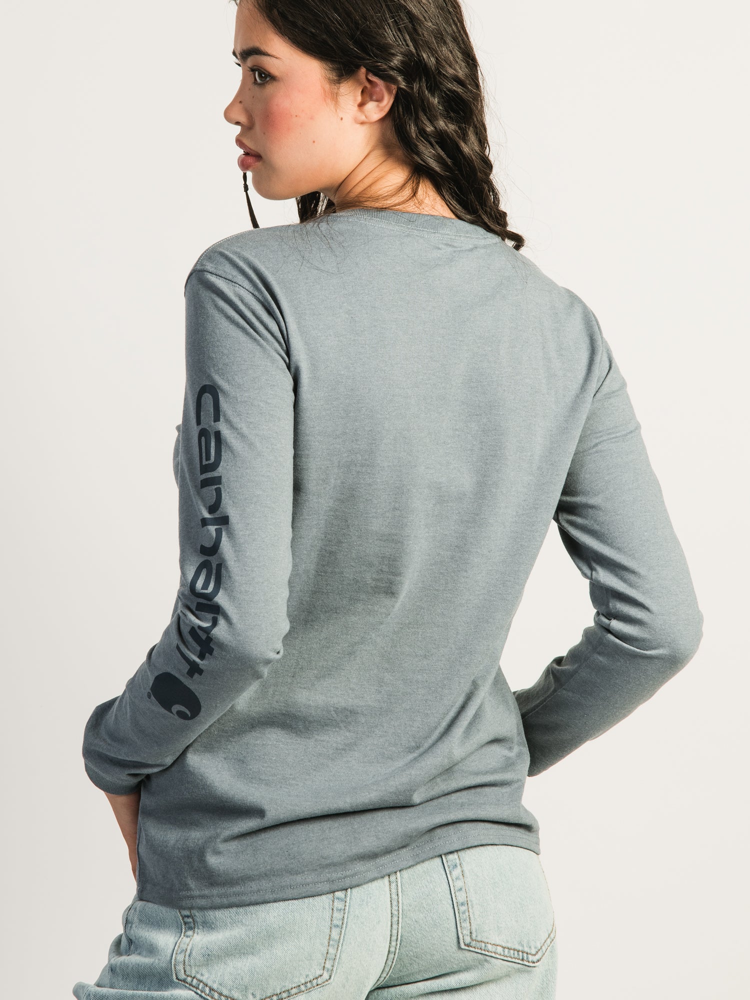 CARHARTT LOOSE FIT HEAVYWEIGHT LONG SLEEVE LOGO T-SHIRT - Image 3
