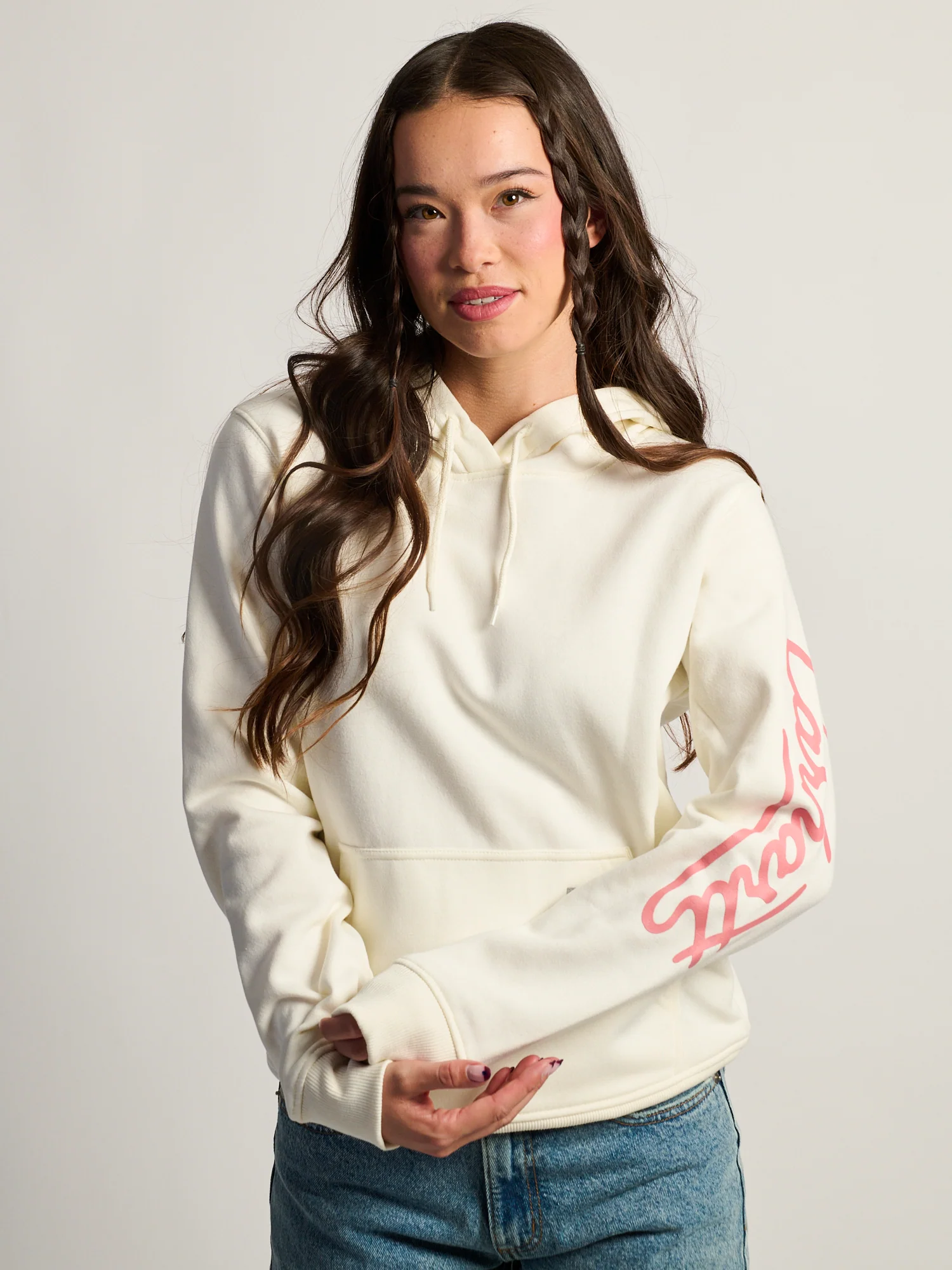 CARHARTT SAWYER SCRIPT LOGO SWEATER - EGGSHELL