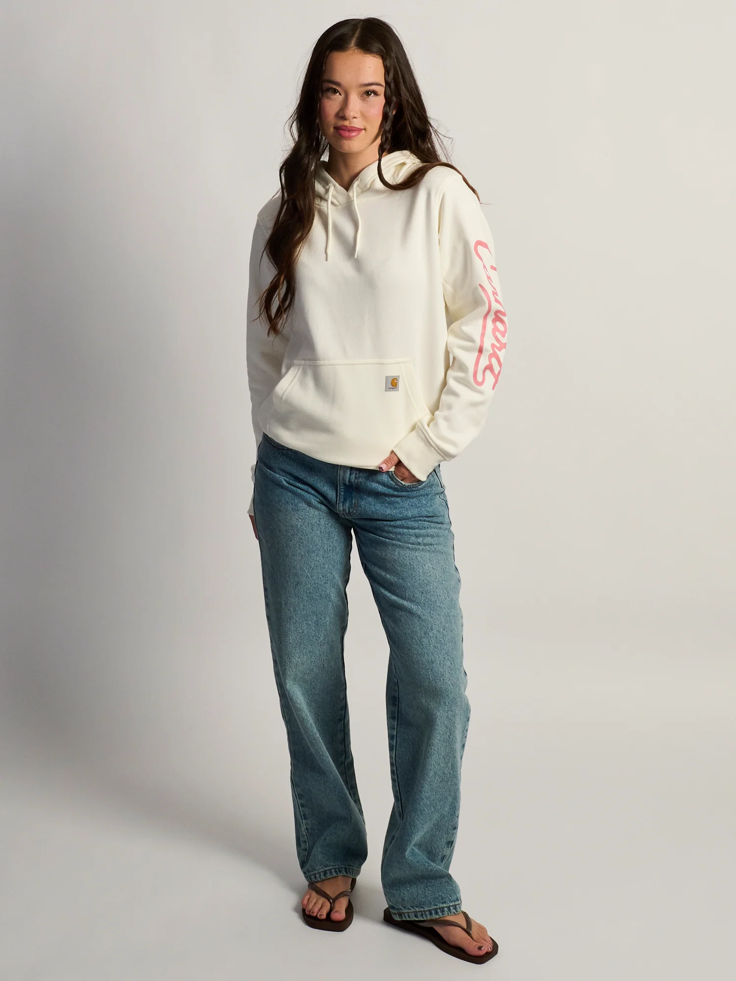CARHARTT SAWYER SCRIPT LOGO SWEATER - EGGSHELL - Image 2