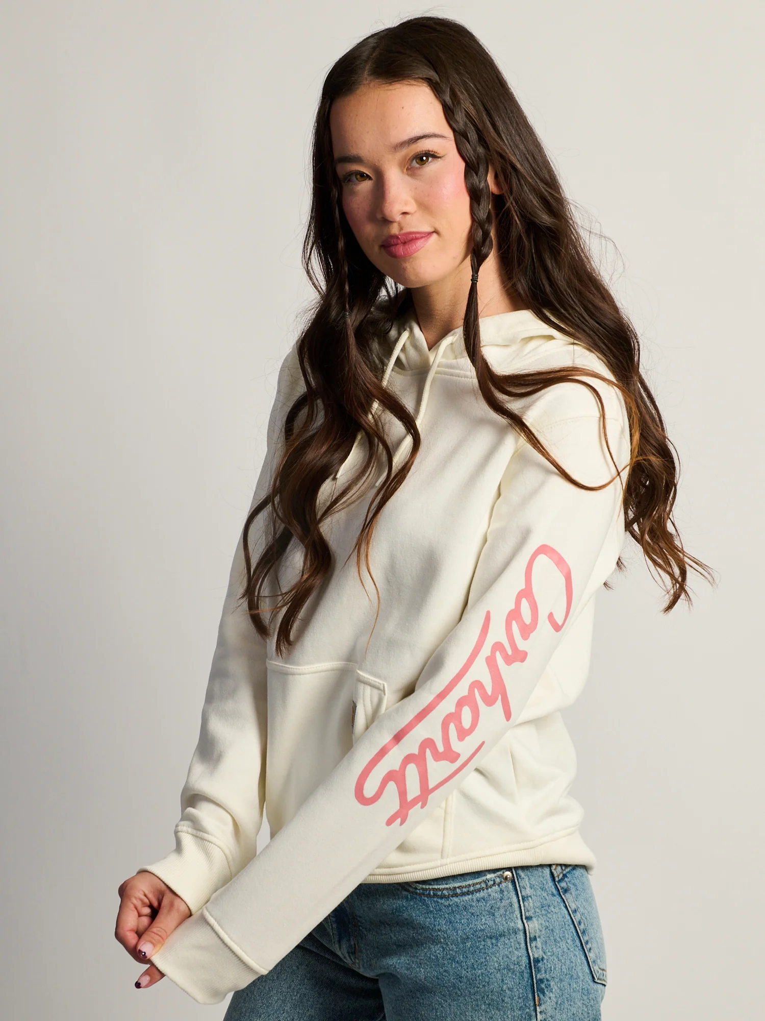 CARHARTT SAWYER SCRIPT LOGO SWEATER - EGGSHELL - Image 3