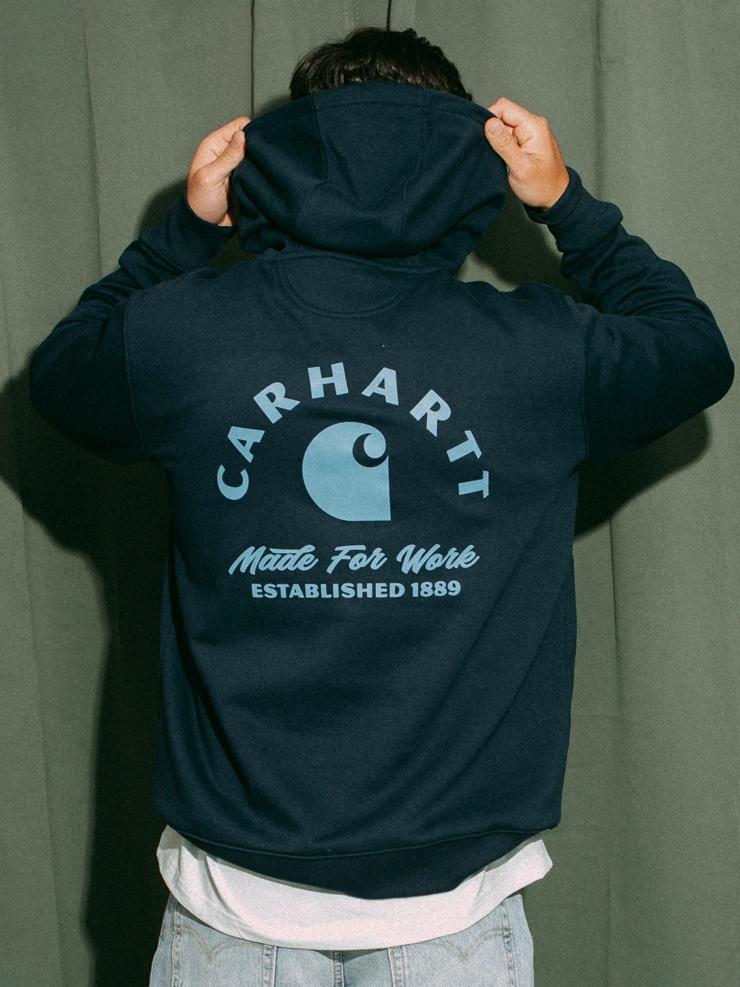 CARHARTT SAWYER WORK SWEATER - NAVY