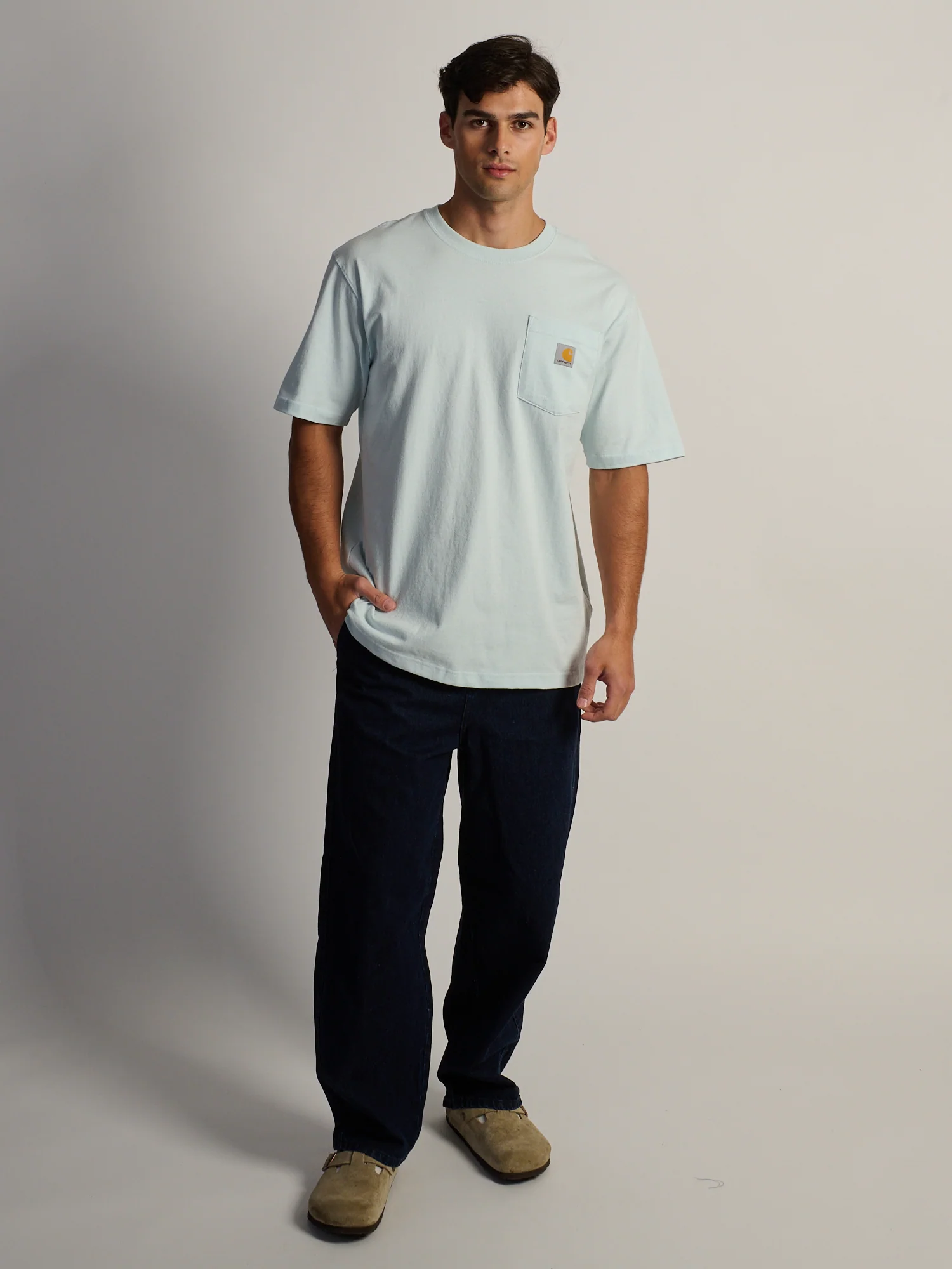 CARHARTT WORKWEAR POCKET T-SHIRT - FOG - Image 2