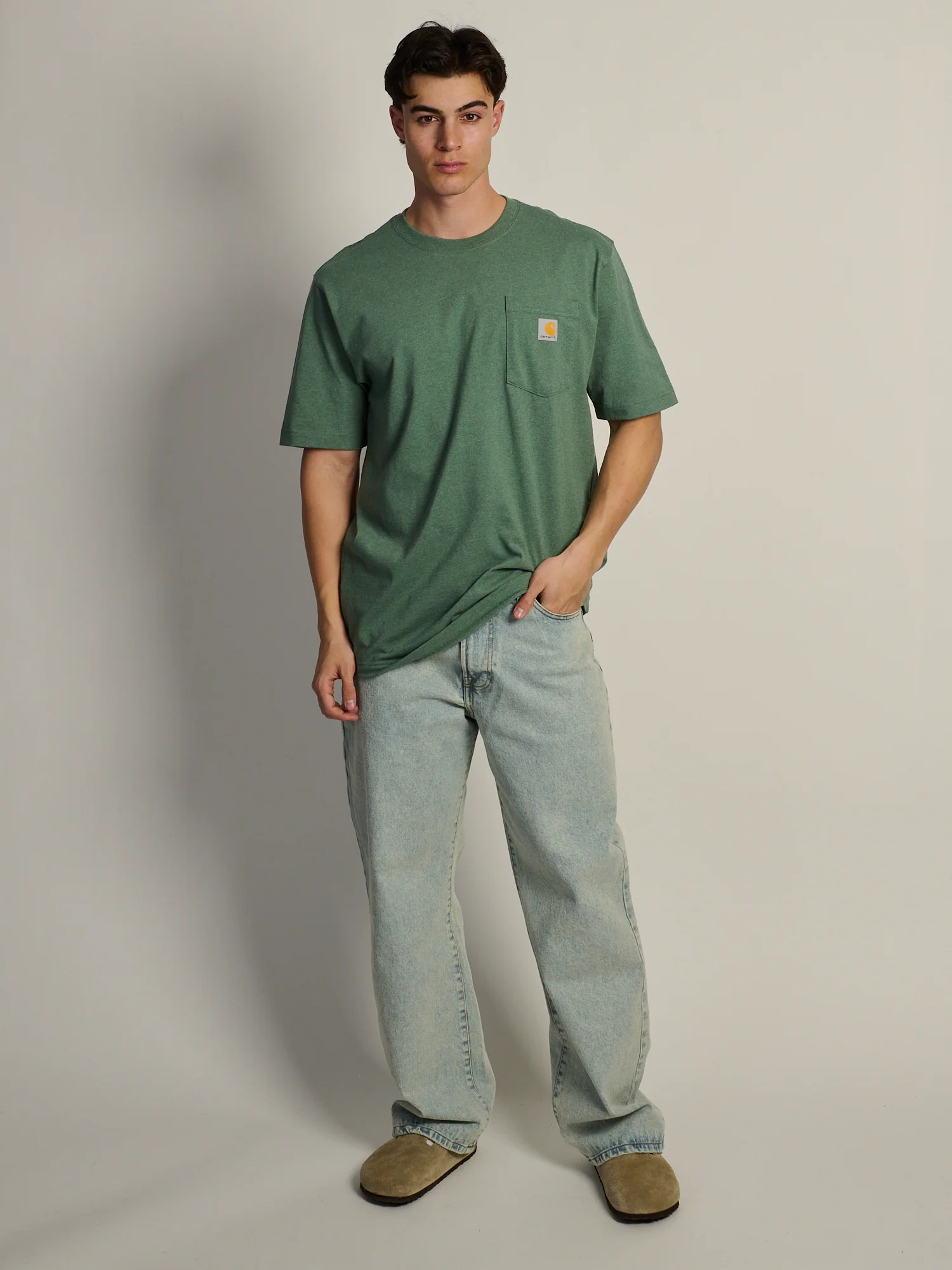 CARHARTT WORKWEAR POCKET T-SHIRT - GREEN - Image 2