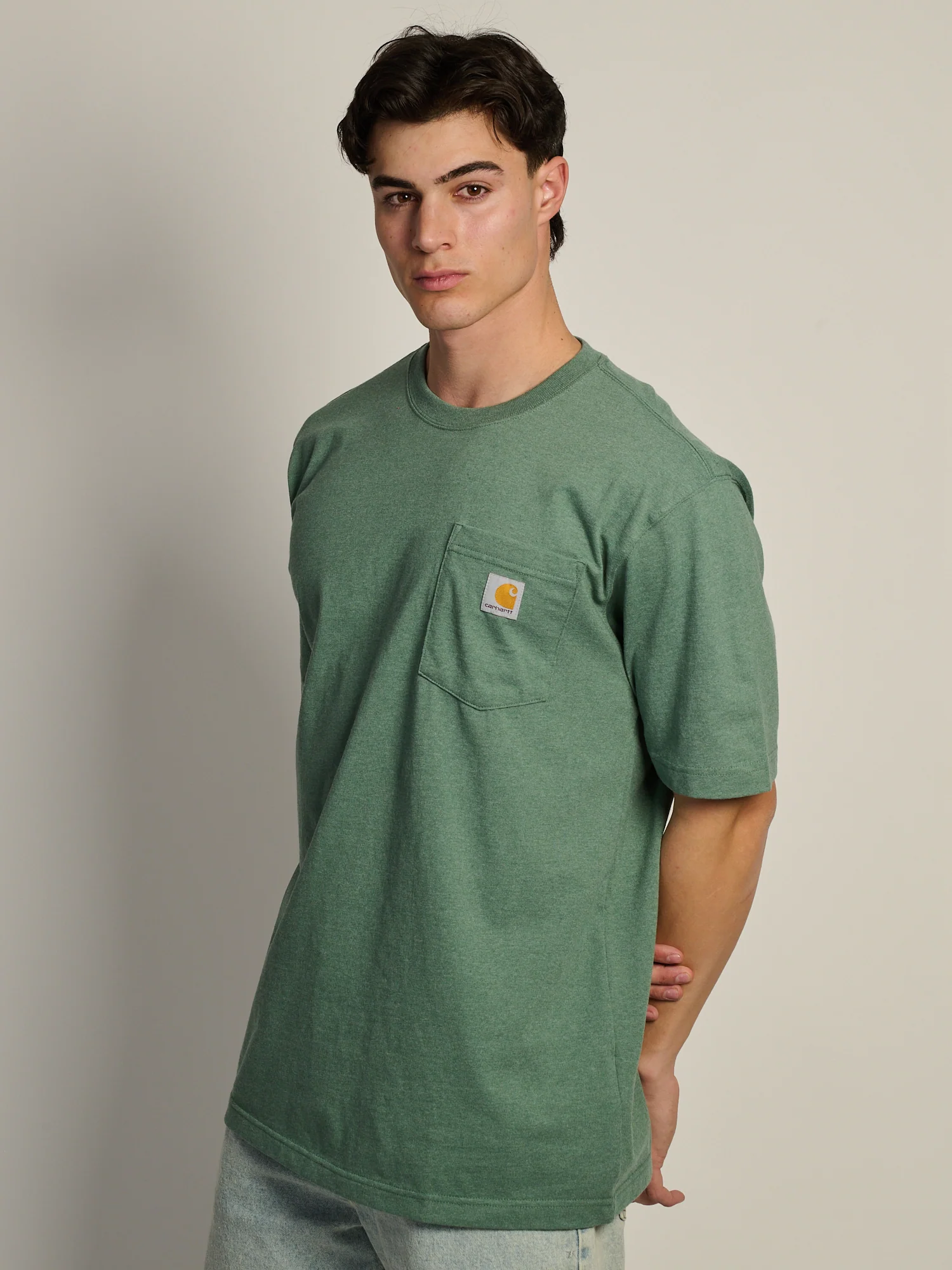 CARHARTT WORKWEAR POCKET T-SHIRT - GREEN - Image 3