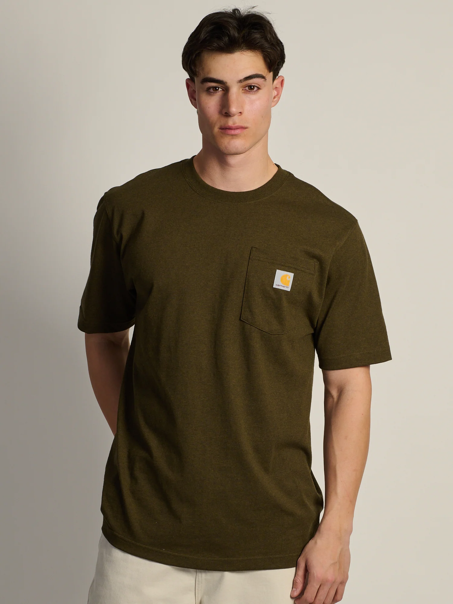 CARHARTT WORKWEAR POCKET T-SHIRT - LOG HEATHER - Image 2