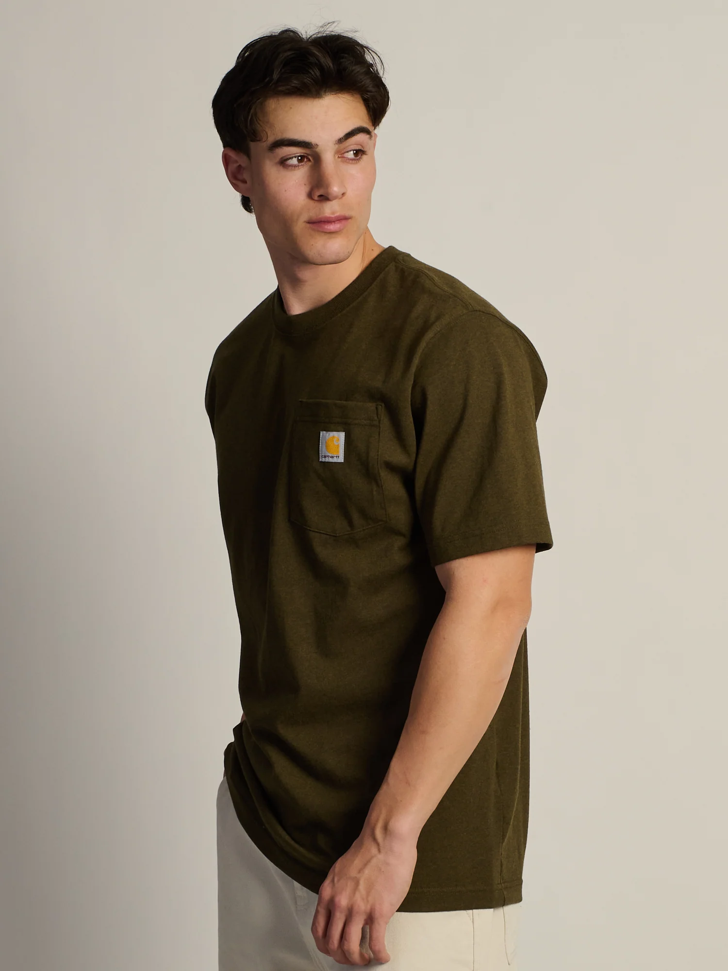 CARHARTT WORKWEAR POCKET T-SHIRT - LOG HEATHER - Image 4