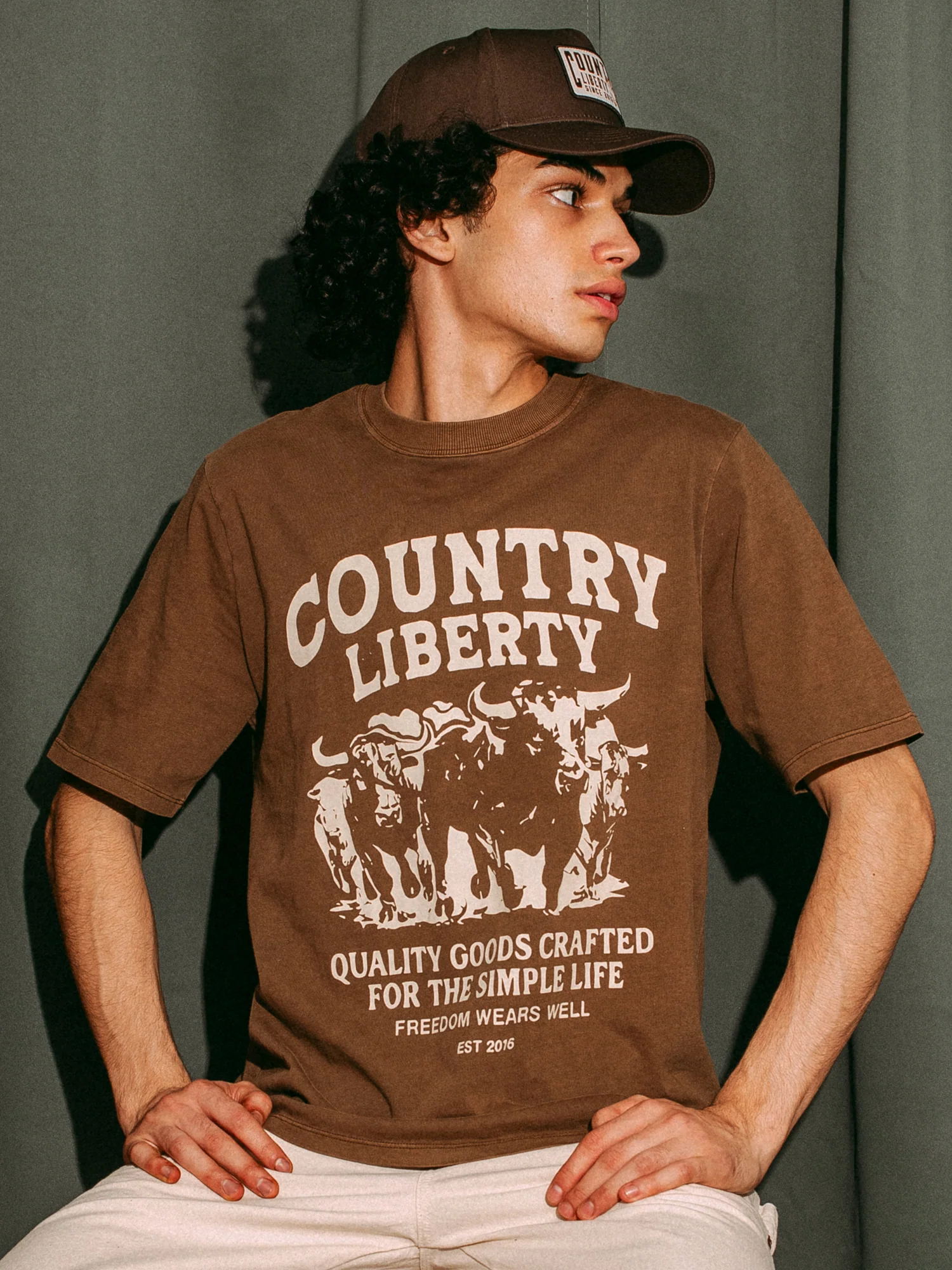 COUNTRY LIBERTY STAMPEDE T-SHIRT -WASHED