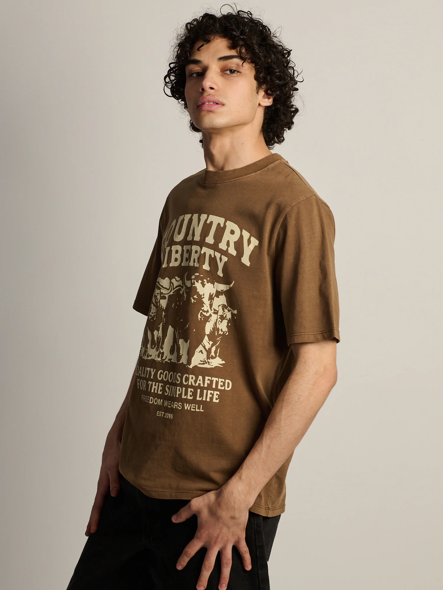 COUNTRY LIBERTY STAMPEDE T-SHIRT -WASHED - Image 4