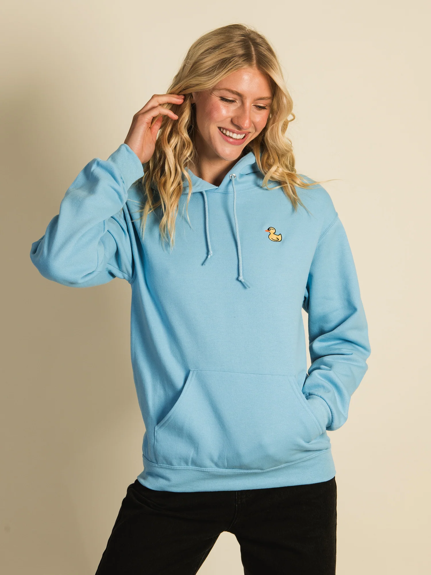 DUCK WITH GLASSES EMBROIDERED HOODIE - Image 2