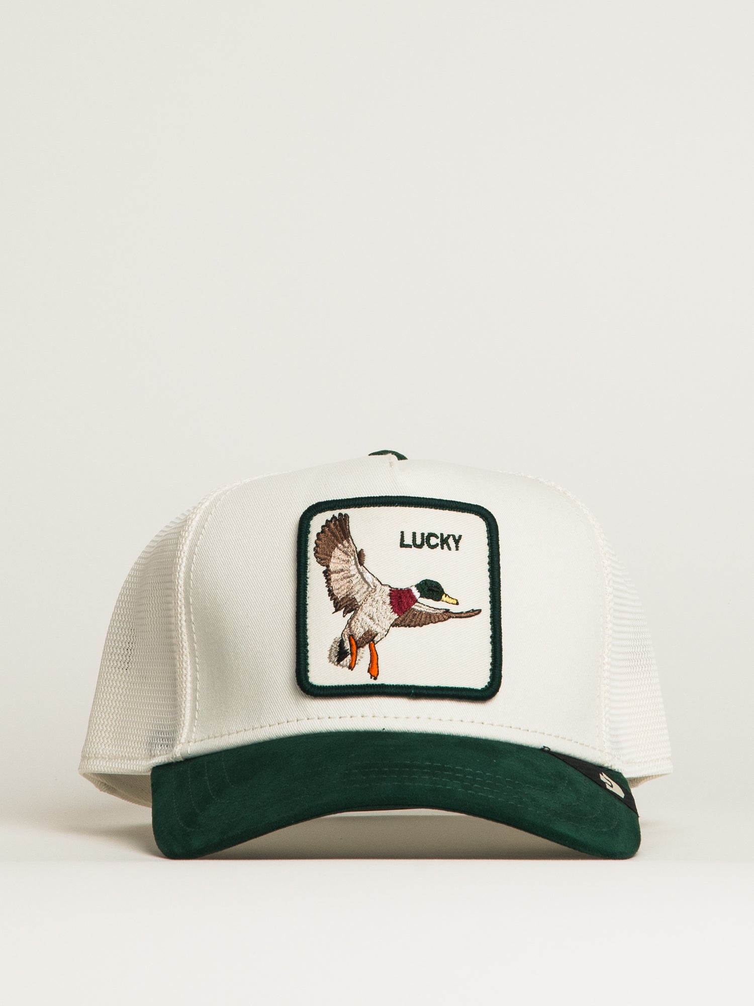 GOORIN BROS LUCKY DUCK SUEDE TRUCKER HAT - GREEN - Image 2