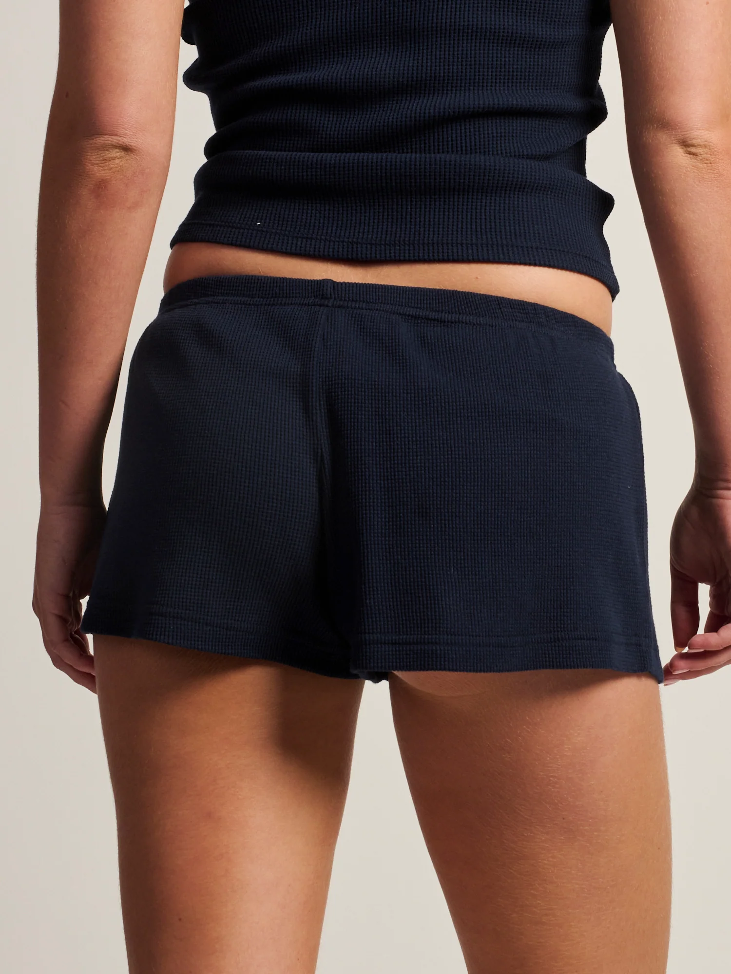 HARLOW ALLIE WAFFLE SHORT - NAVY - Image 5