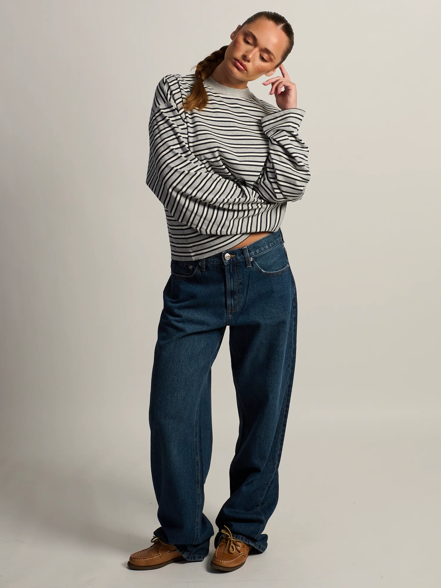 HARLOW BAGGY BOYFRIEND JEAN - DARK WASH - Image 3