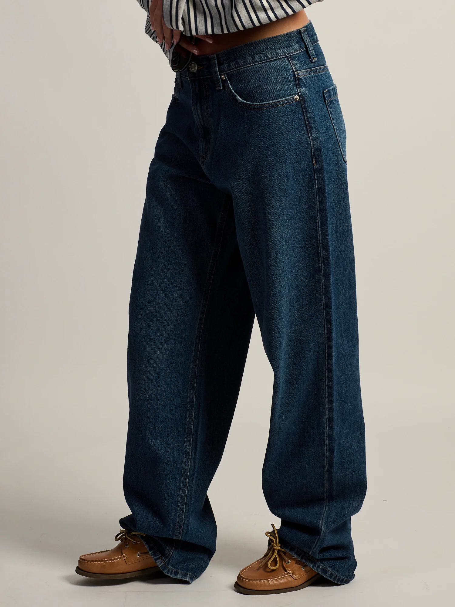 HARLOW BAGGY BOYFRIEND JEAN - DARK WASH - Image 4
