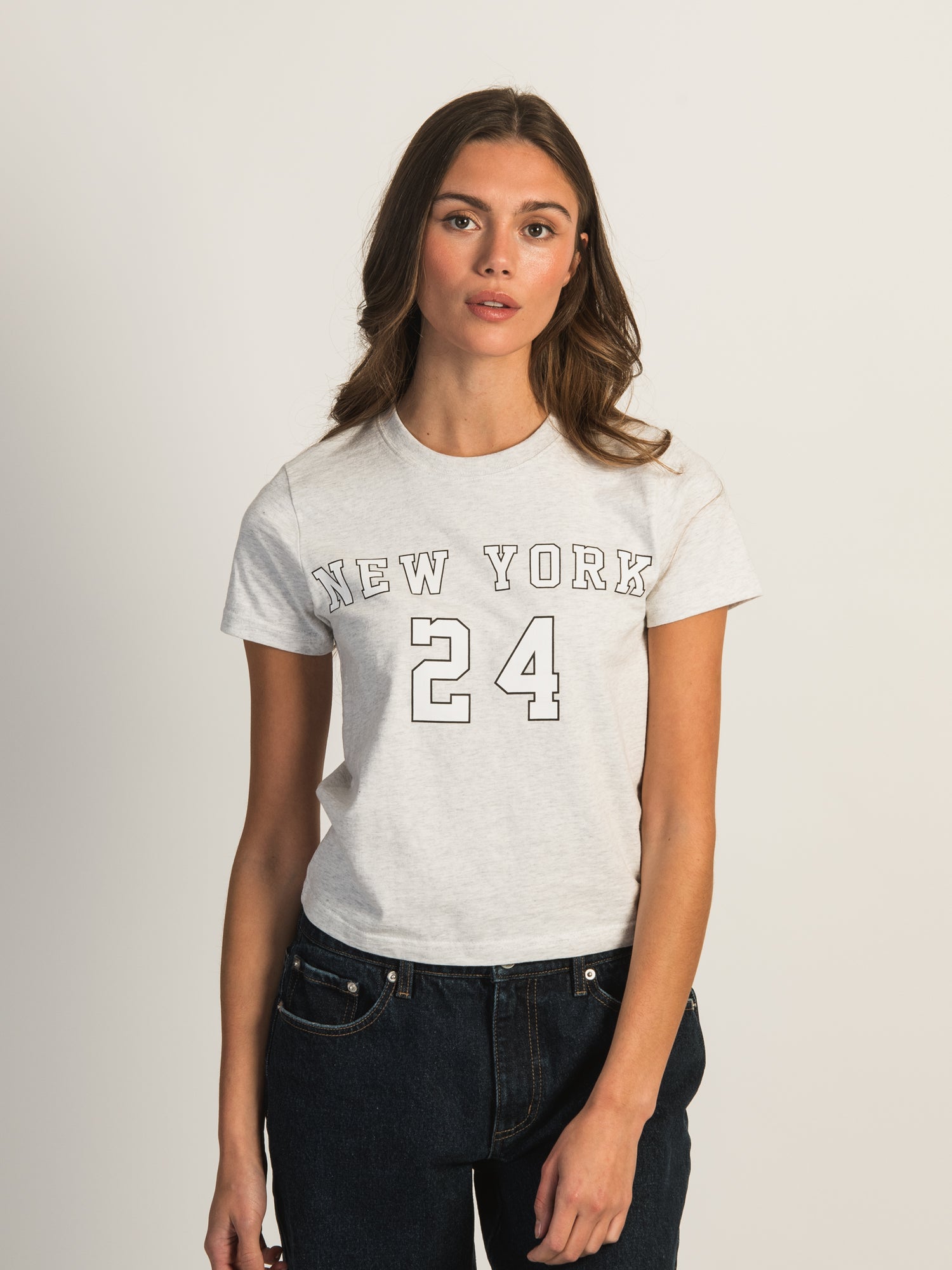 HARLOW BRENNA MELANGE TEE - NEW YORk 24 - Image 2