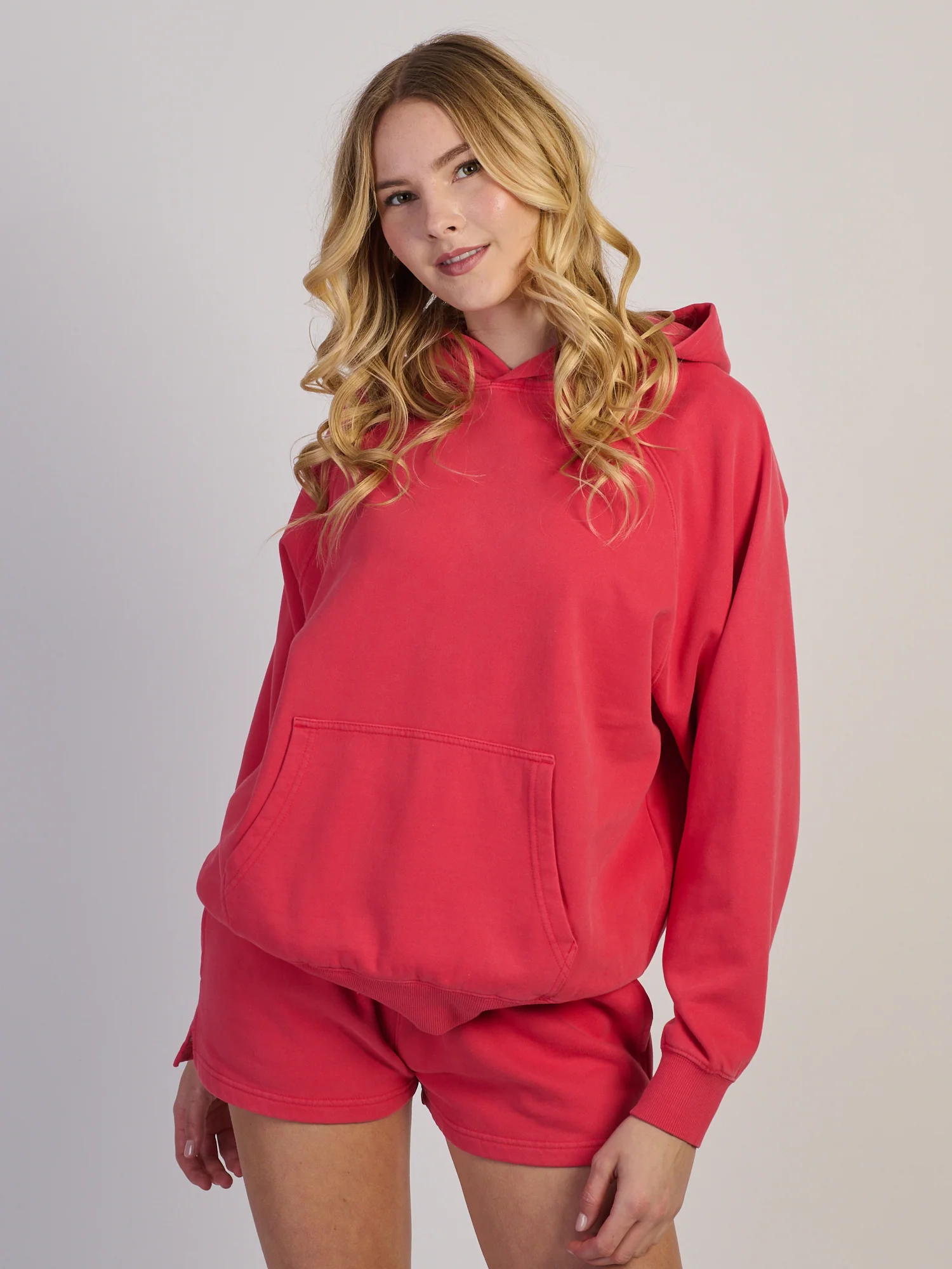 HARLOW CLOUD HOODIE - WASHED RED