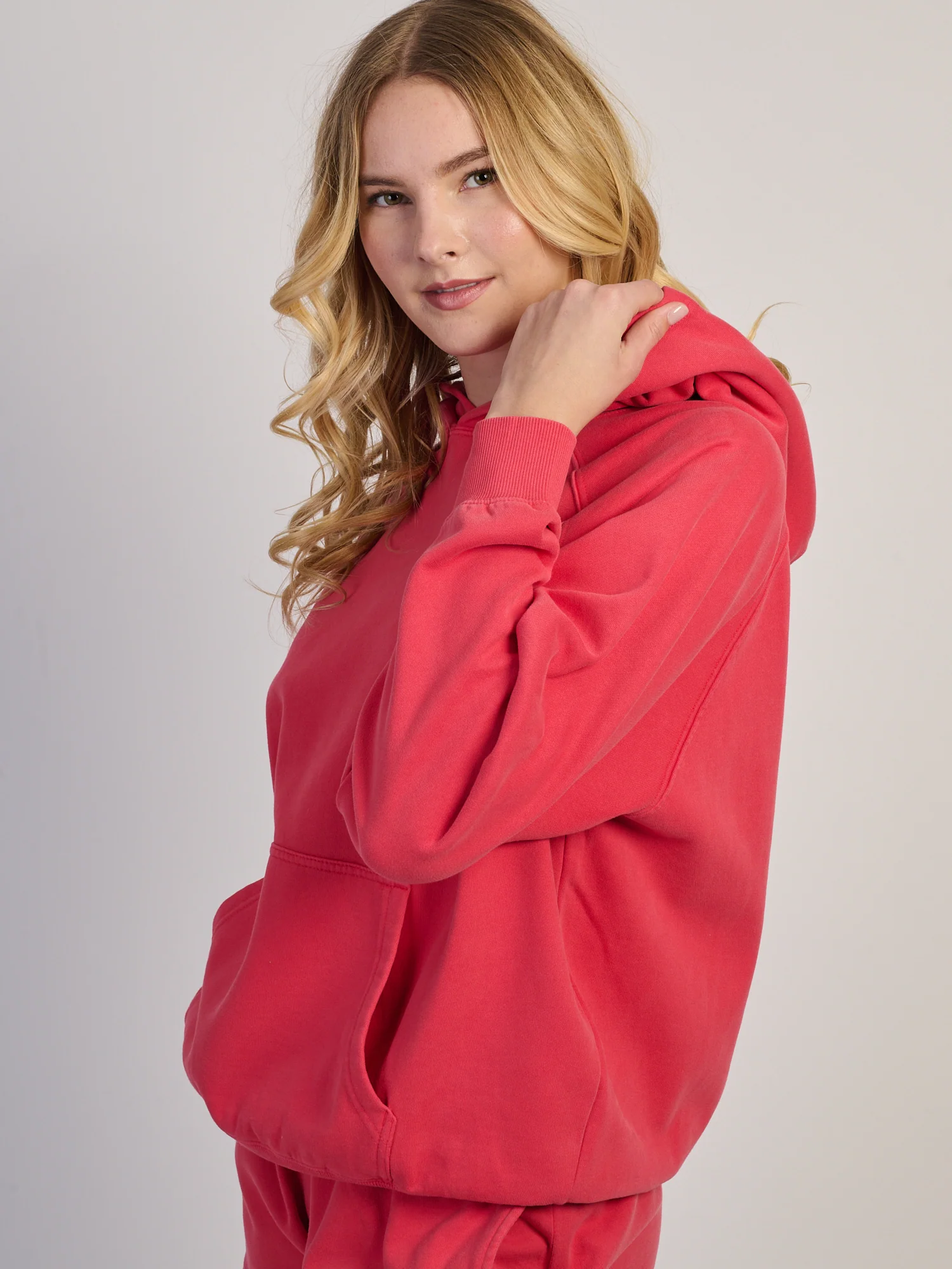 HARLOW CLOUD HOODIE - WASHED RED - Image 3