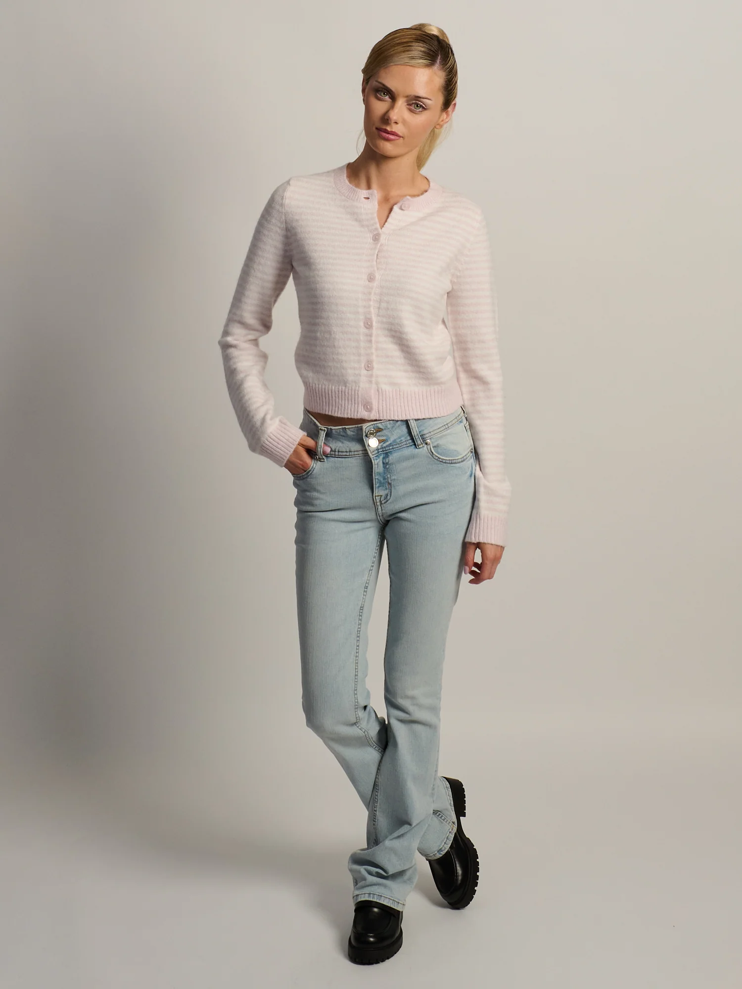 HARLOW COLLINS CARDIGAN - STRIPE - Image 2