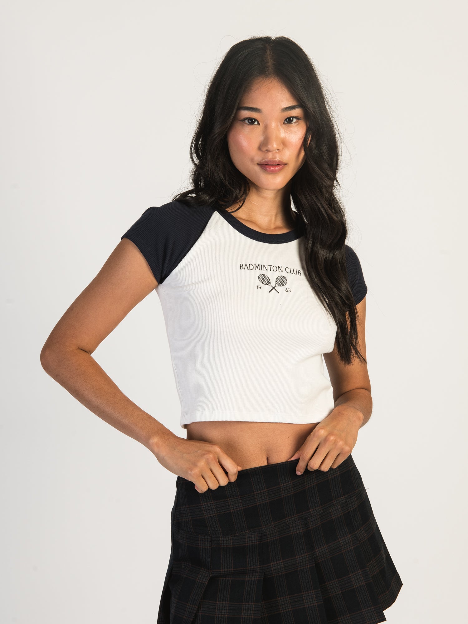 HARLOW COLOURBLOCK SCREEN RAGLAN - NAVY - CLEARANCE - Image 2