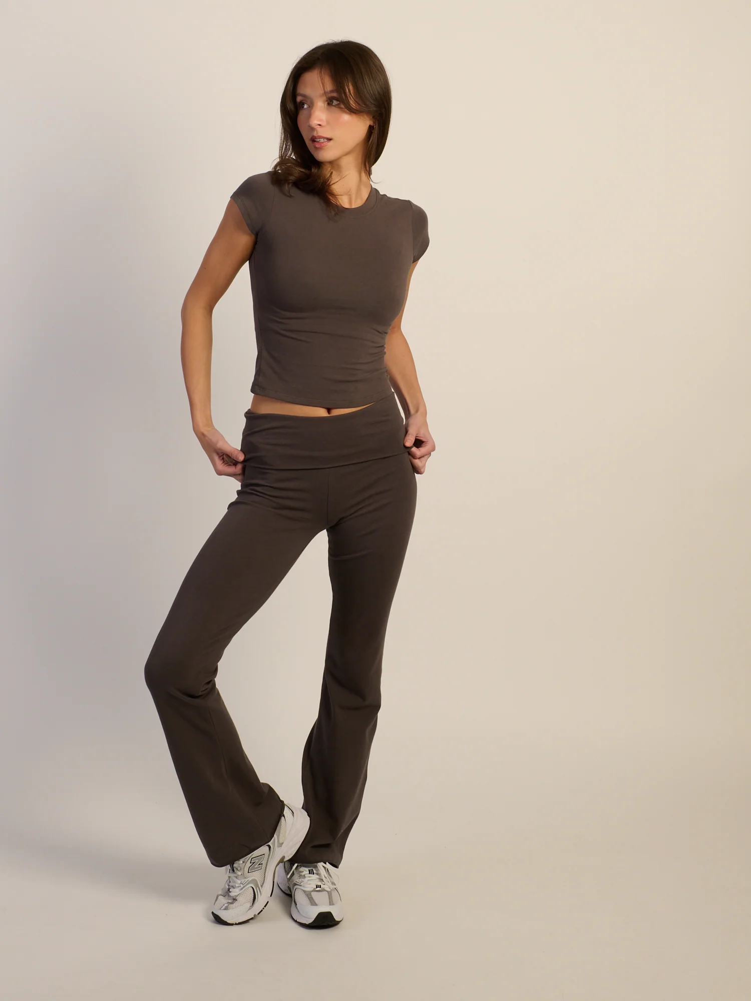 HARLOW ESSENTIAL FOLDOVER PANT - CHARCOAL - Image 2