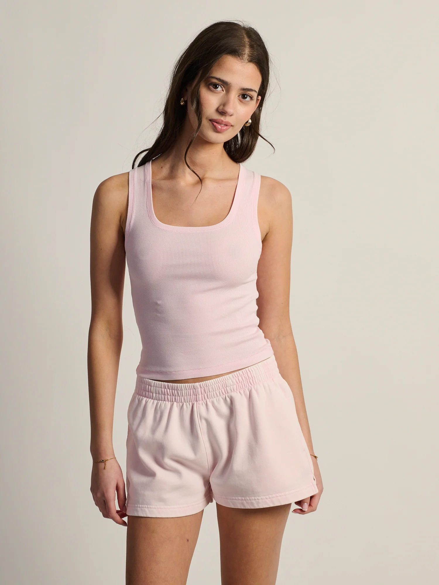 HARLOW ESSENTIAL SQUARENECK TANK - PINK - Image 3