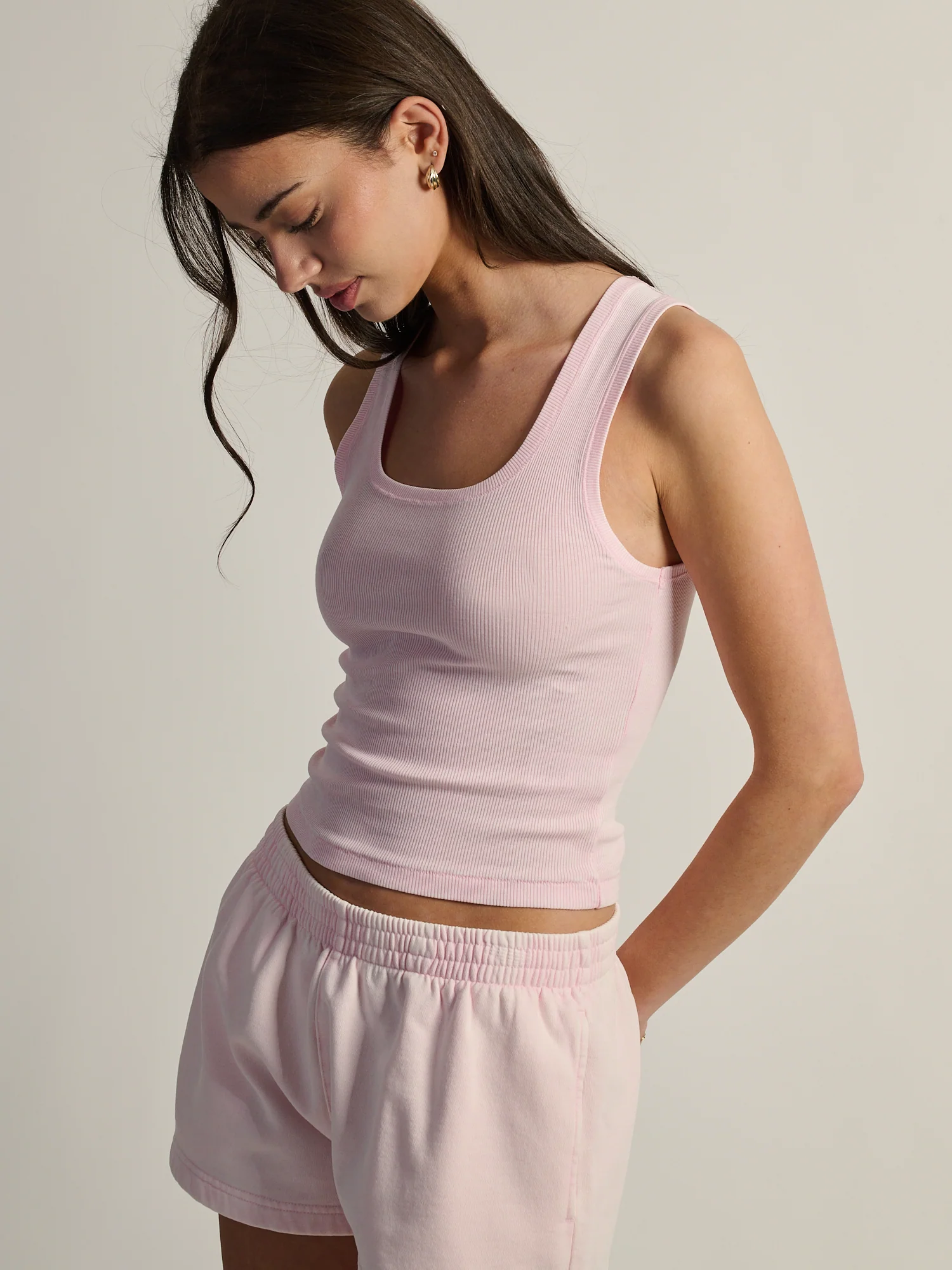 HARLOW ESSENTIAL SQUARENECK TANK - PINK - Image 4
