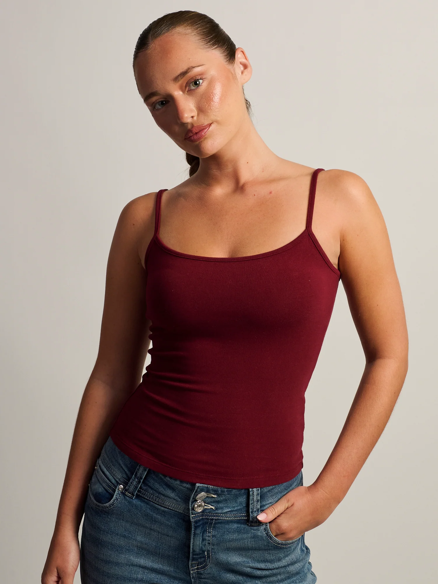 HARLOW GIA TANK TOP - BURGUNDY