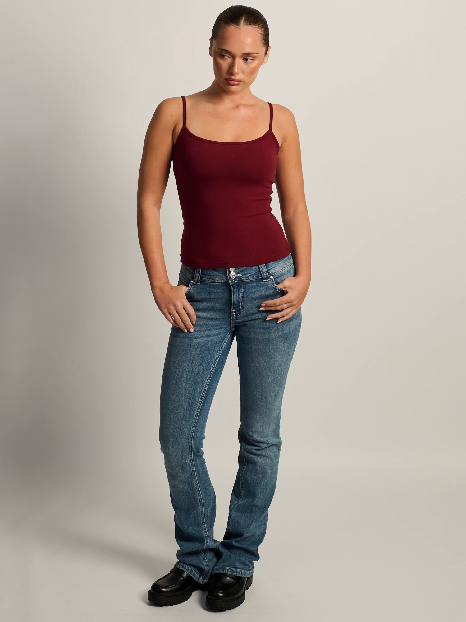 HARLOW GIA TANK TOP - BURGUNDY - Image 2