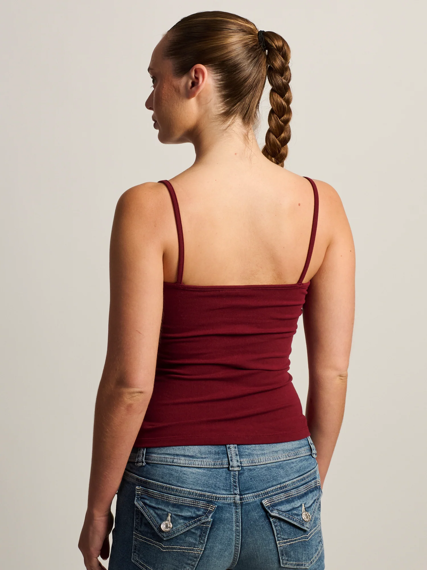 HARLOW GIA TANK TOP - BURGUNDY - Image 4
