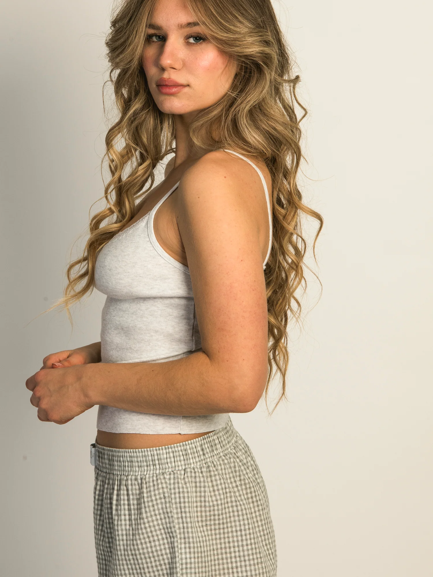 HARLOW ISLA MELANGE TANK TOP - CLOUD - Image 4