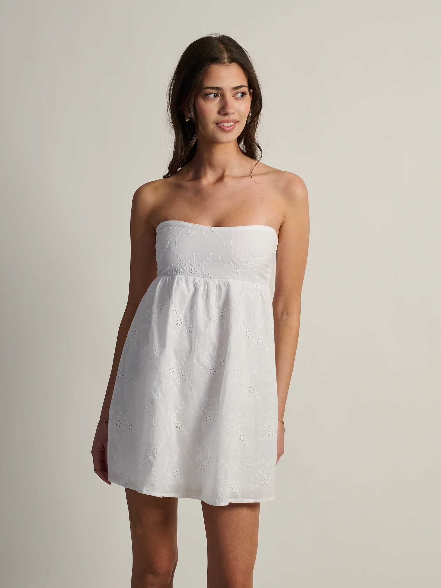HARLOW JUNE DRESS - EYELETTE - WHITE - Image 4