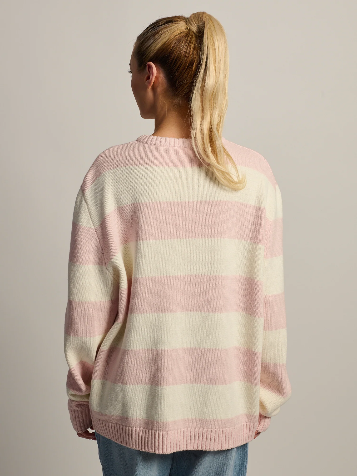 HARLOW KNIT CREWNECK SWEATER - STRIPE - Image 4