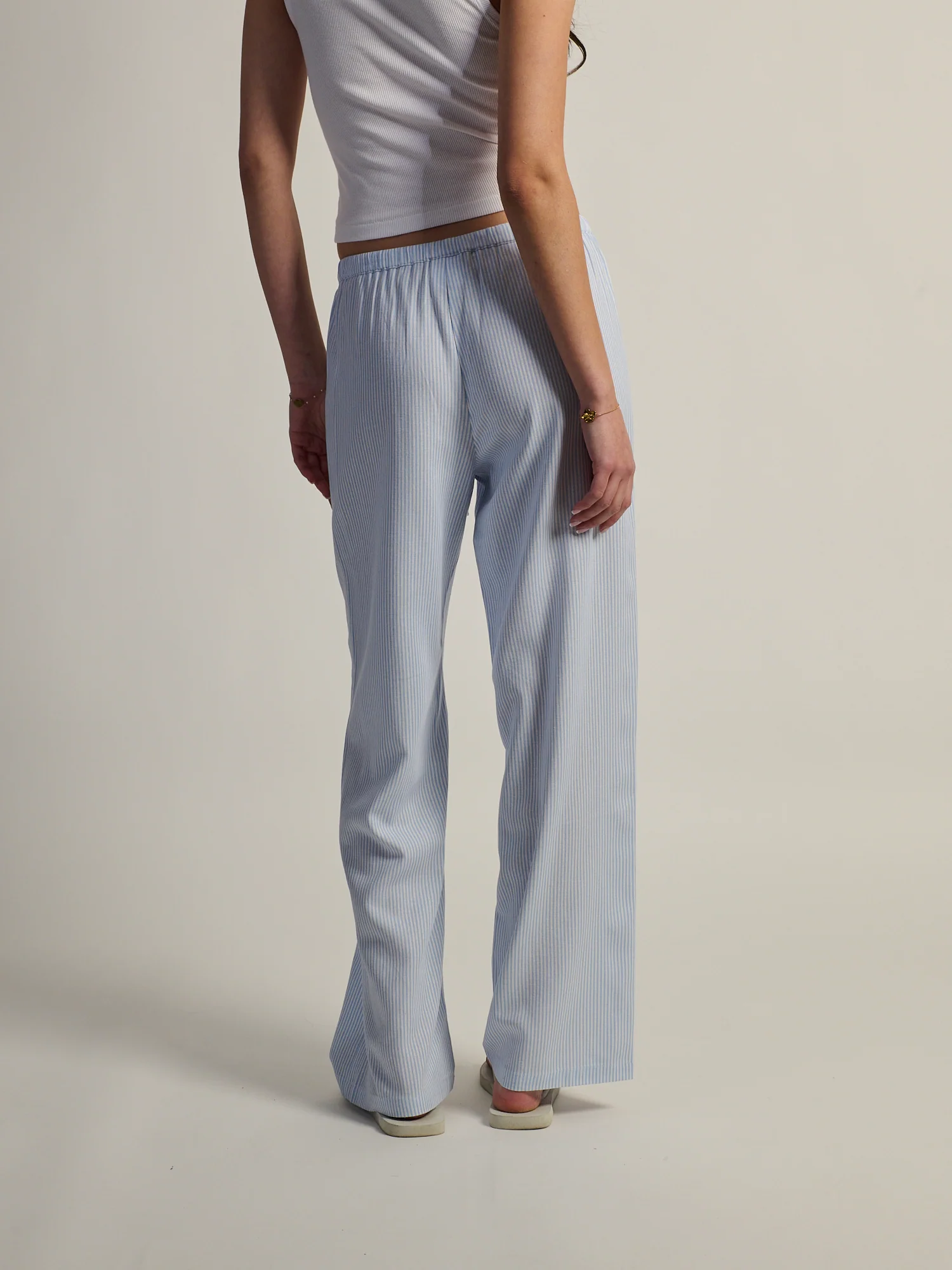 HARLOW LANA LINEN PANT - STRIPE - BLUE/WHITE - Image 6