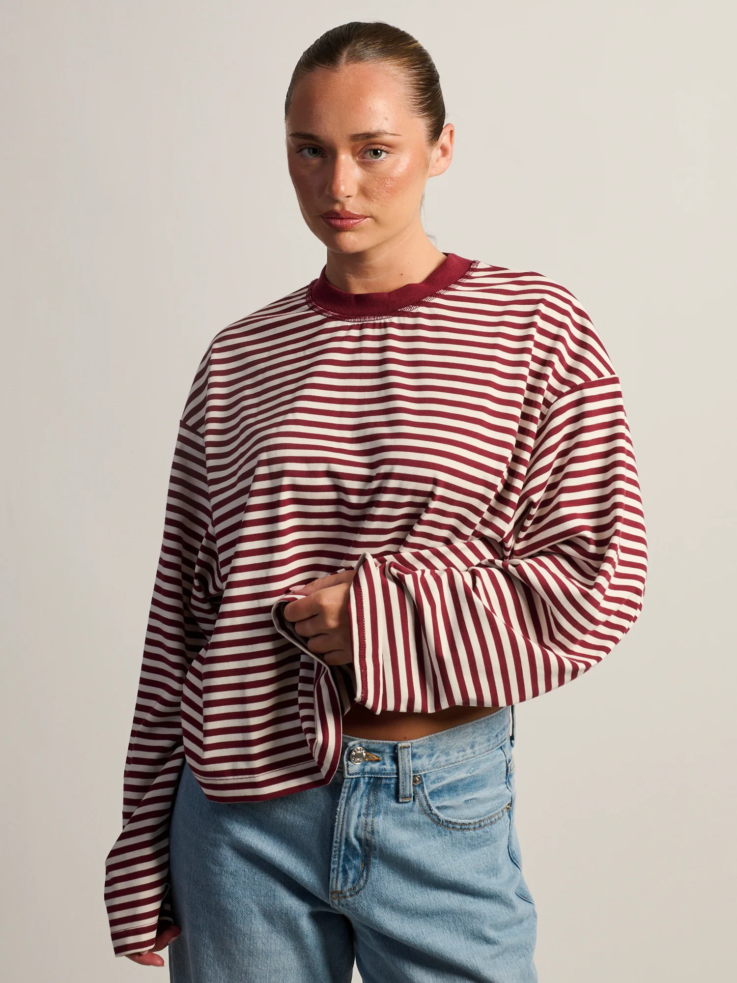 HARLOW LOLA LONG SLEEVE - BURGUNDY
