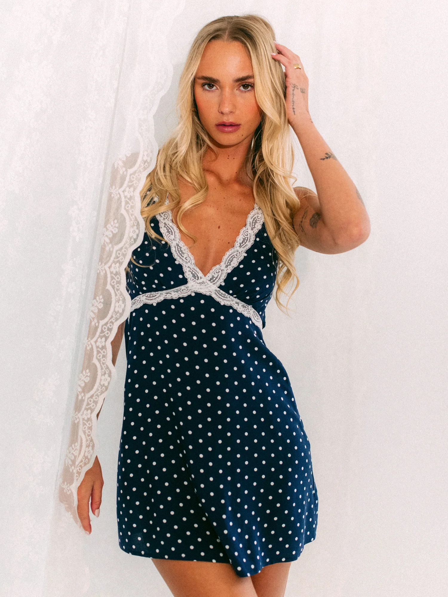 HARLOW LUCY DRESS - NAVY