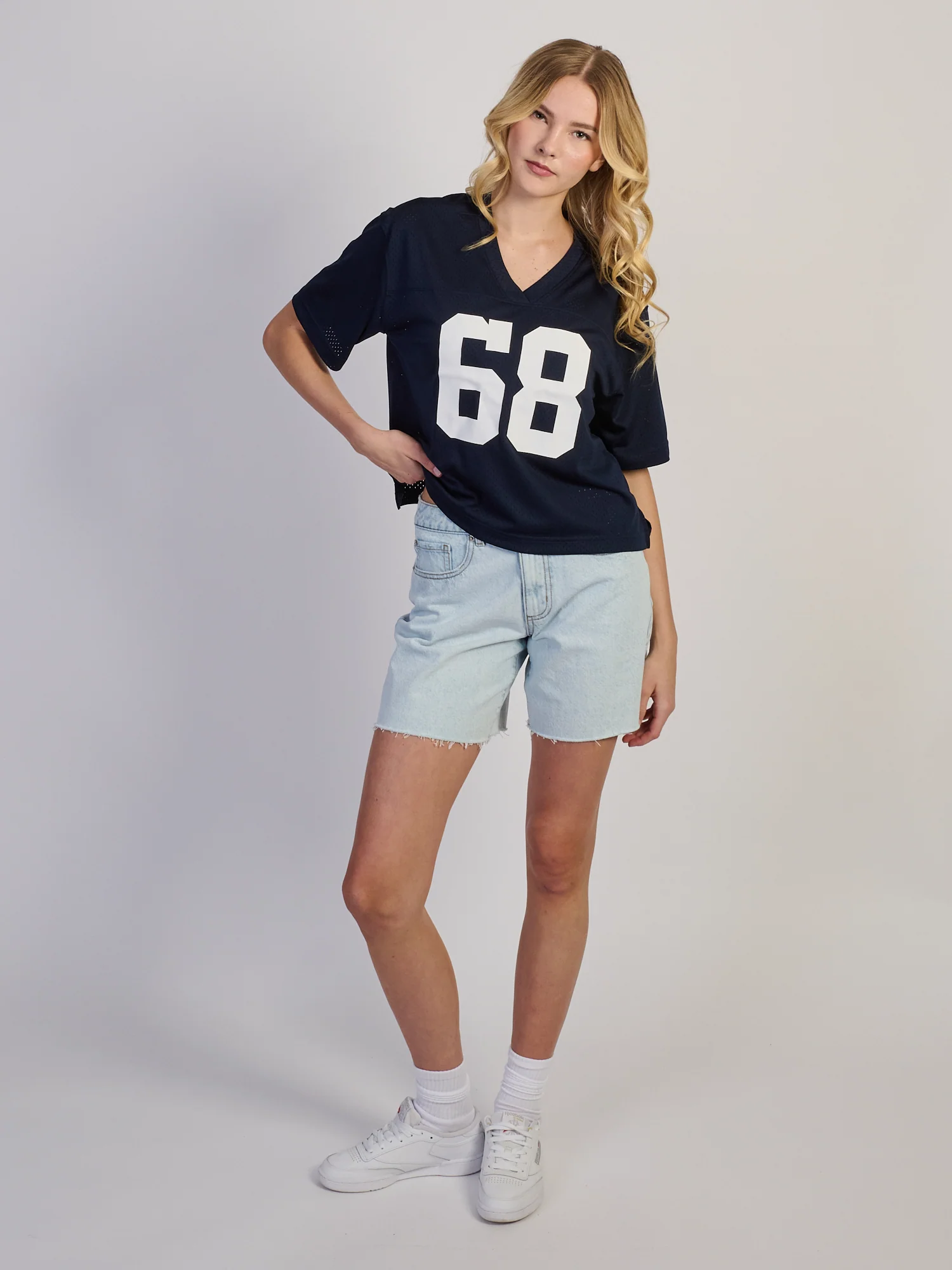 HARLOW PINNY TEE - NAVY/WHITE - Image 3