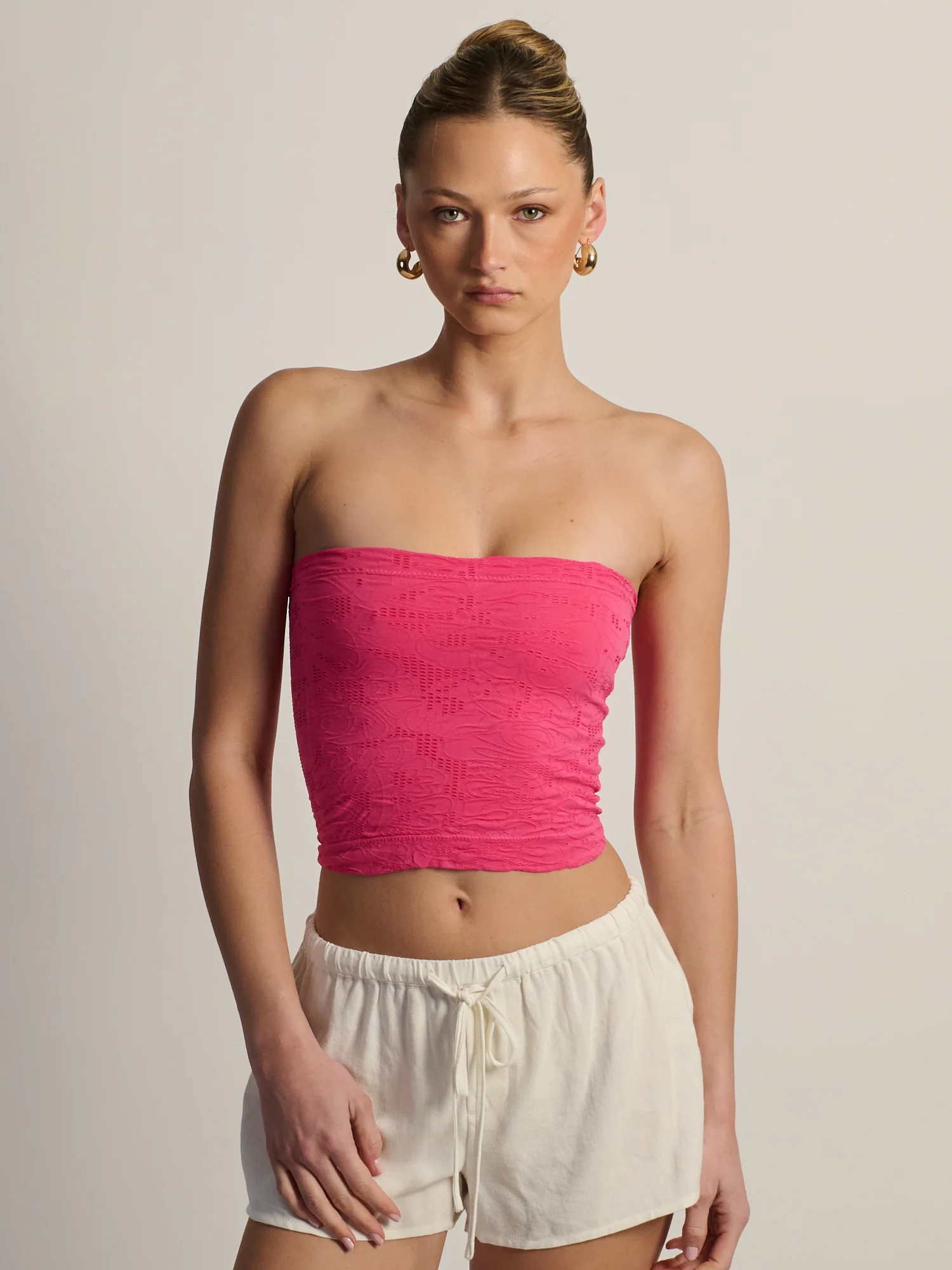 HARLOW SIENNA TUBE TOP - HOT PINK