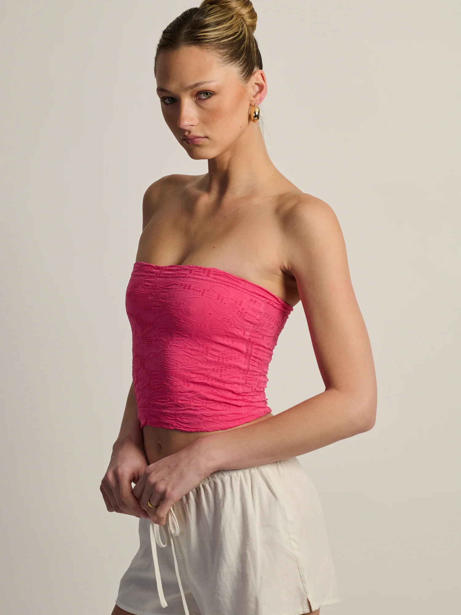 HARLOW SIENNA TUBE TOP - HOT PINK - Image 3