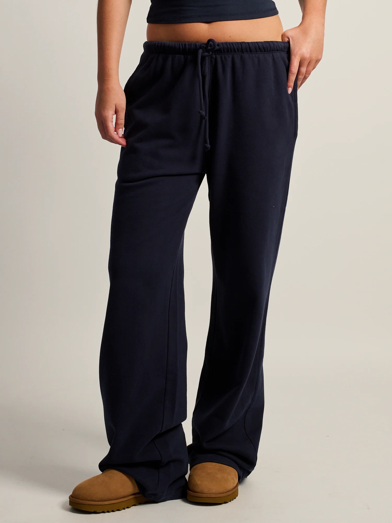 HARLOW STELLA STRAIGHT LEG SWEATPANT - NAVY