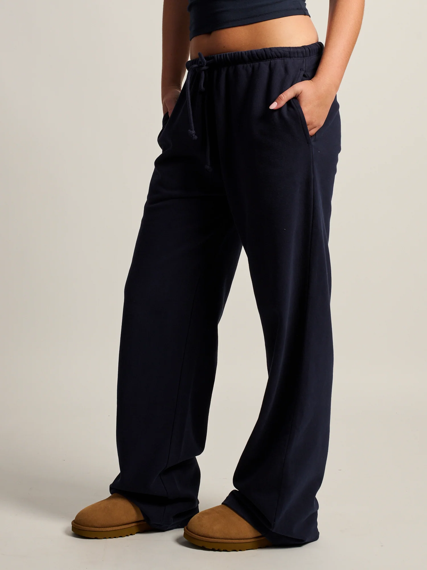 HARLOW STELLA STRAIGHT LEG SWEATPANT - NAVY - Image 3