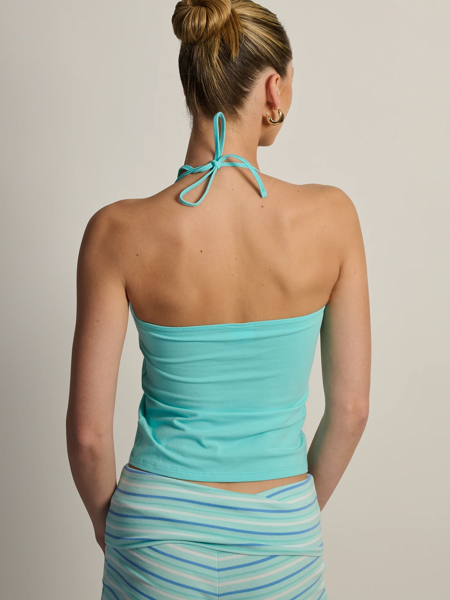 HARLOW TORI HALTER TOP - AQUA - Image 5