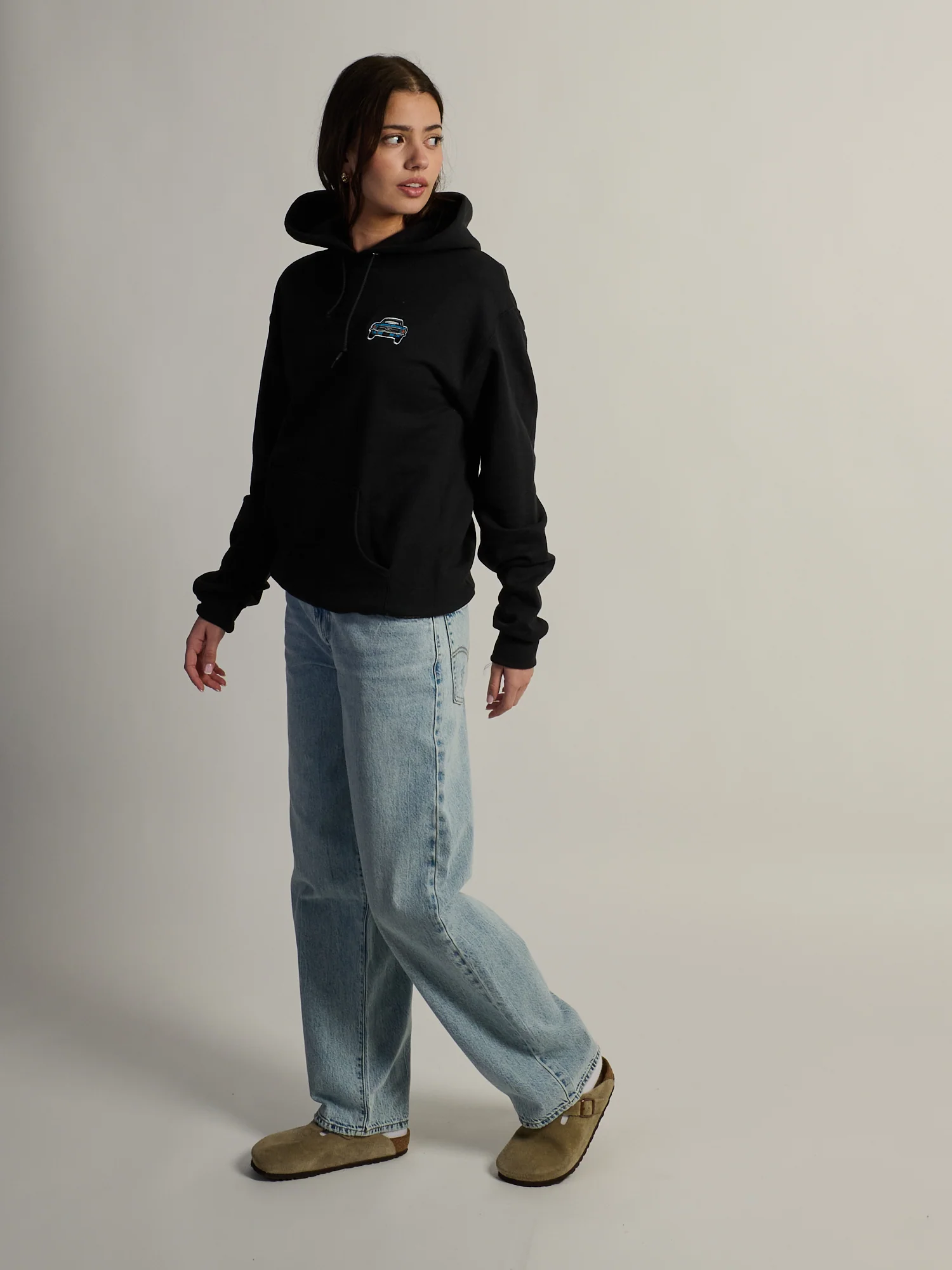 HOTLINE APPAREL MUSCLE CAR EMBOIRDERED HOODIE - BLACK - Image 8