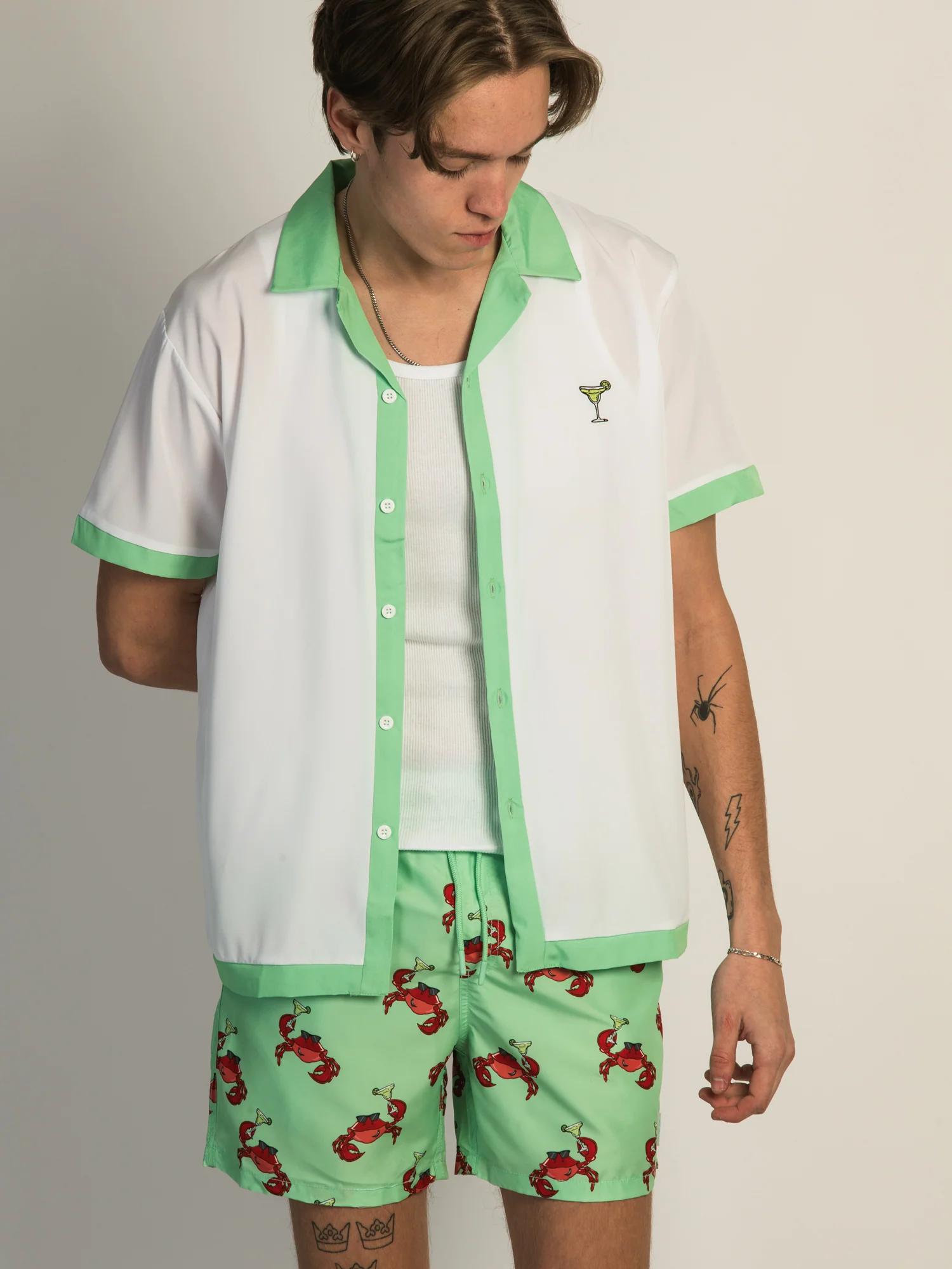 ISLAND HAZE CHEERS CRAB SHORT SLEEVE WOVEN CAMP SHIRT - Image 5