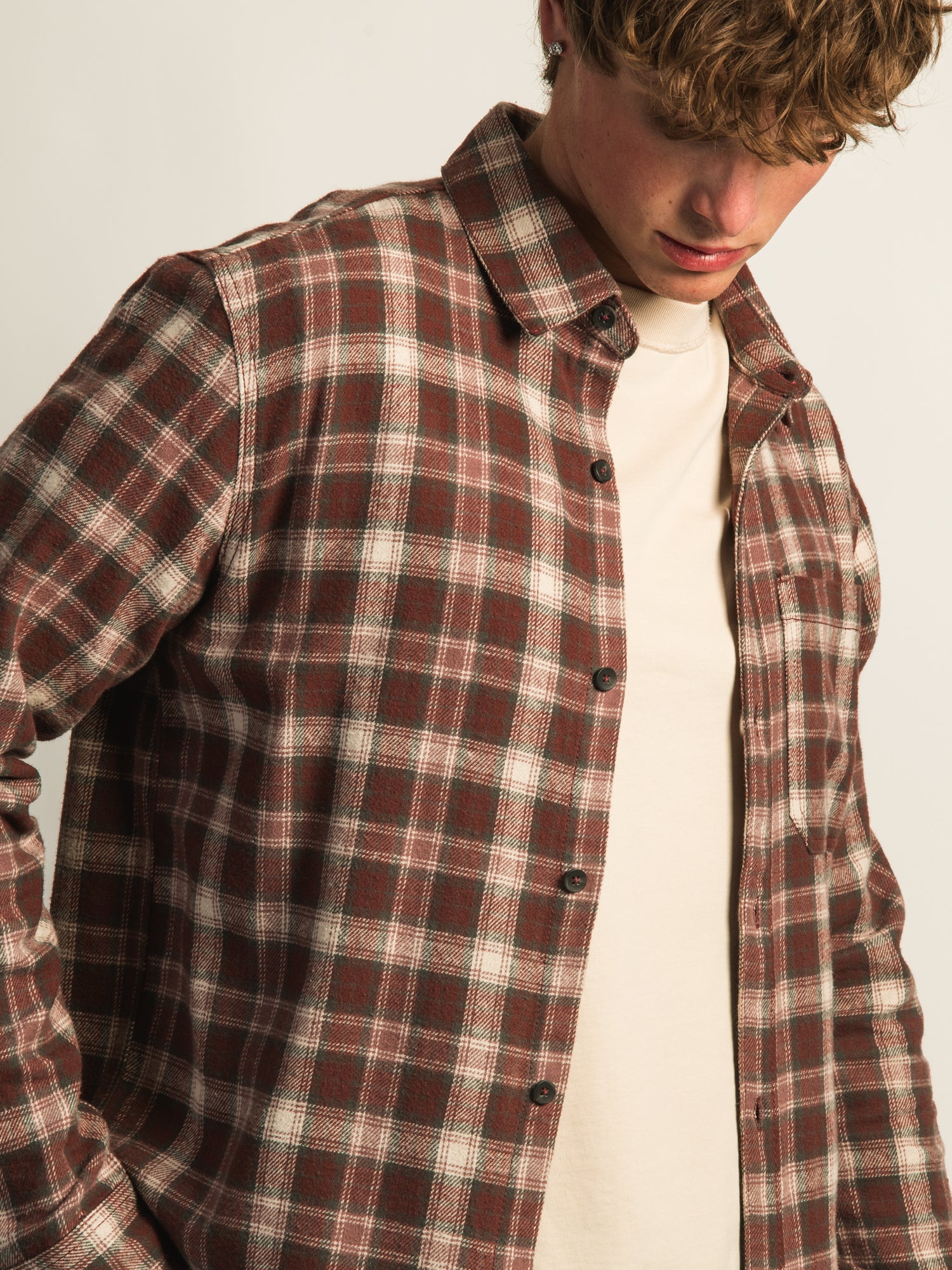 KOLBY 90S FLANNEL-BURGUNDY - Image 6
