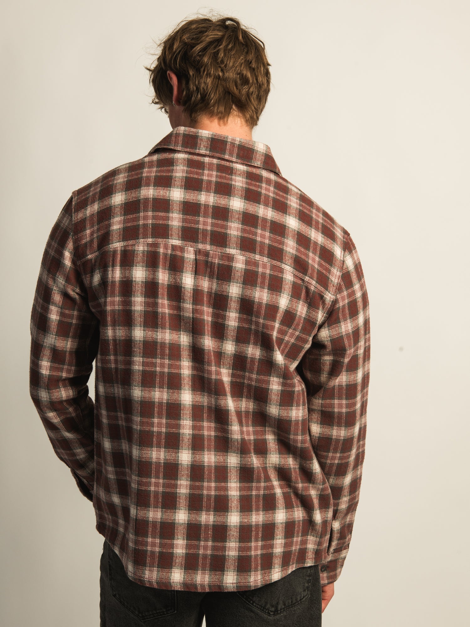 KOLBY 90S FLANNEL-BURGUNDY - Image 7