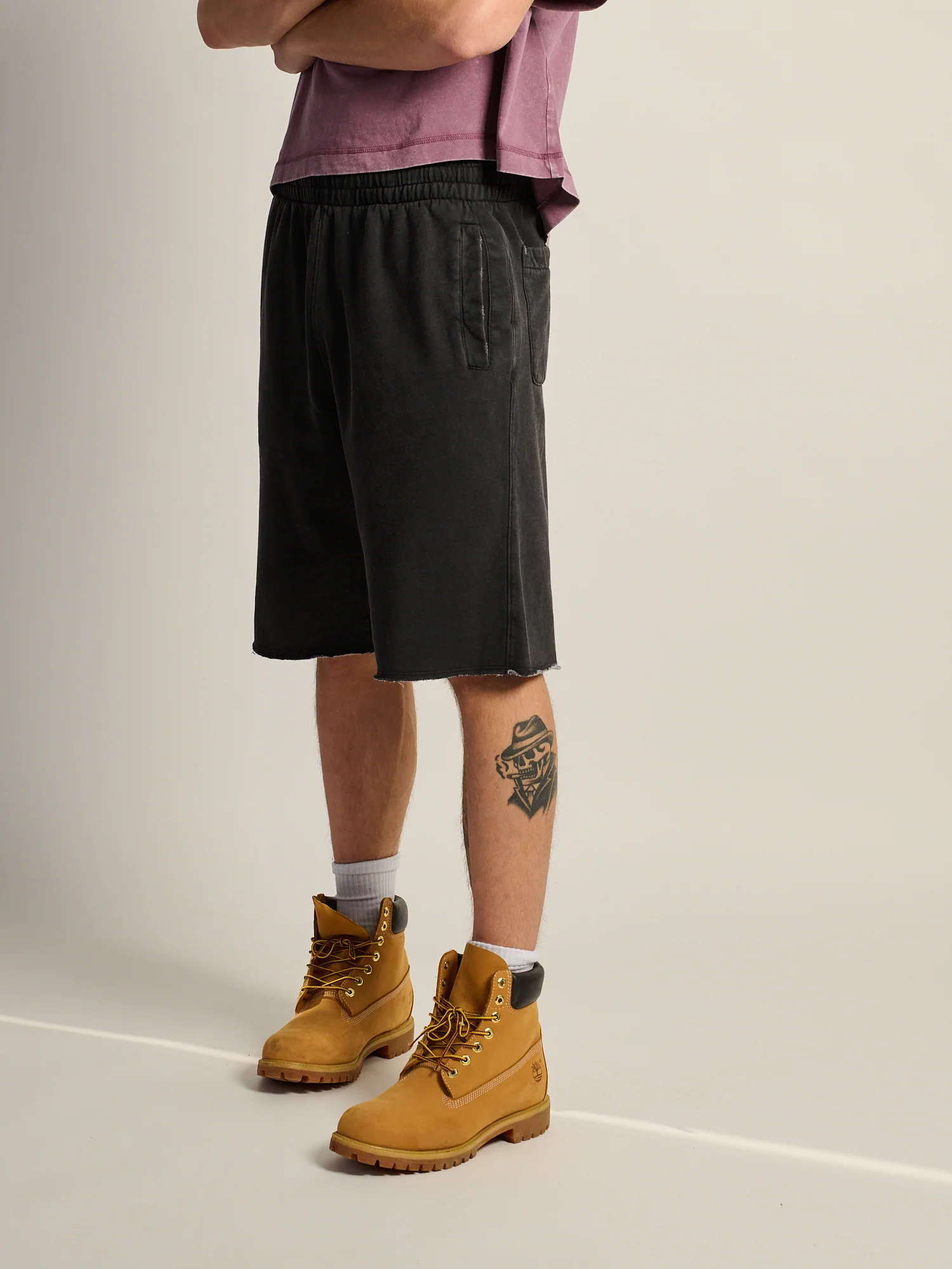 KOLBY BAGGY SWEAT SHORT - BLACK - Image 3
