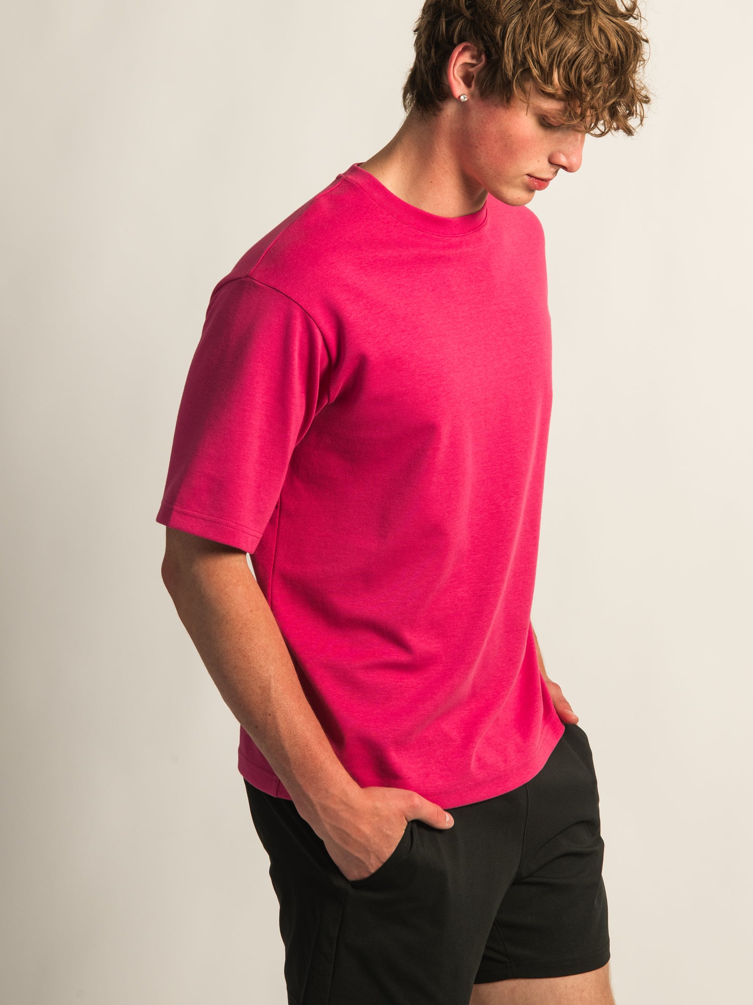 KOLBY KEEP COOL BOXY FIT TEE- BERRY - Image 4