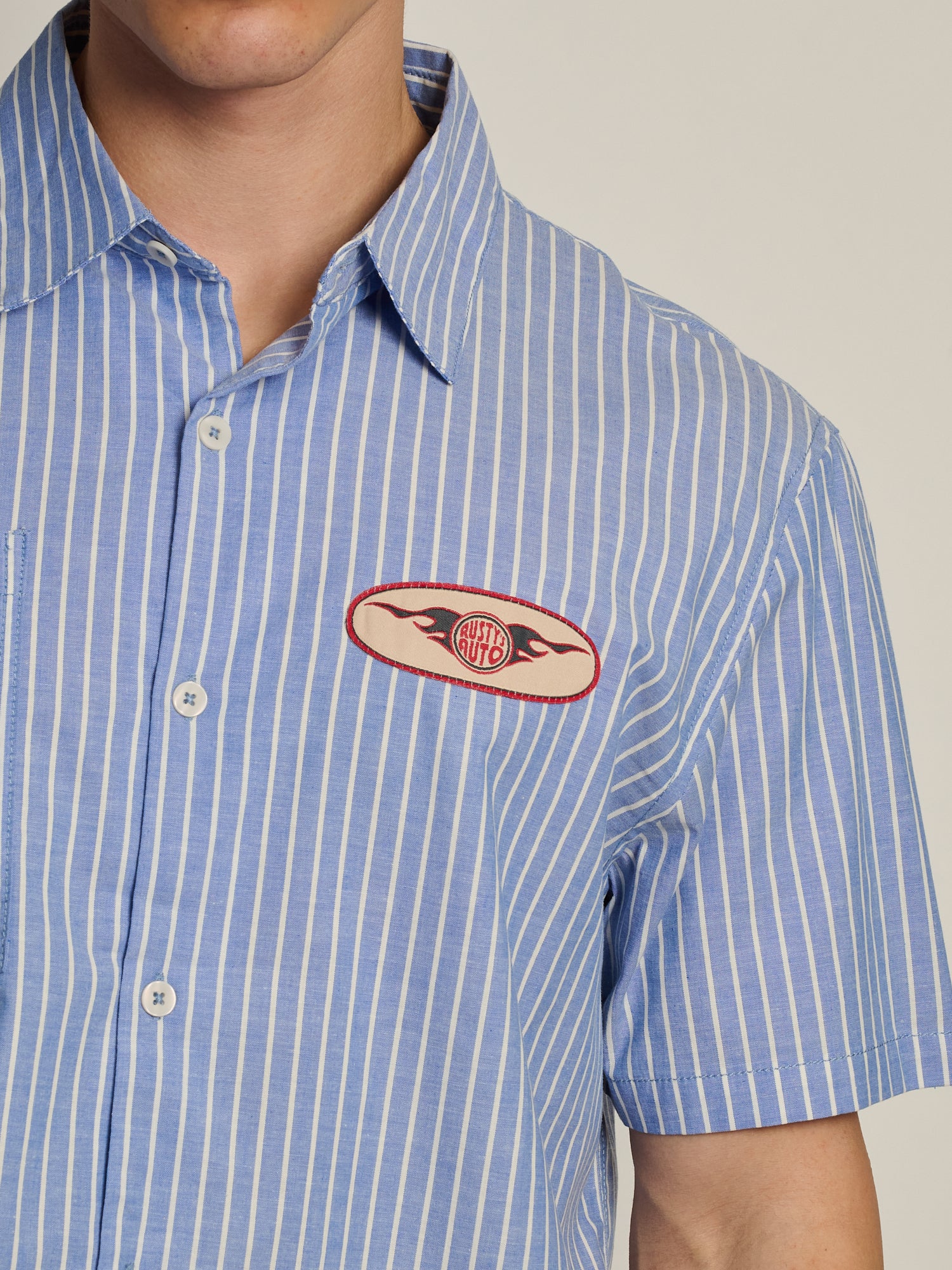 KOLBY BOXY PLAID SHIRT - BLUE - Image 4